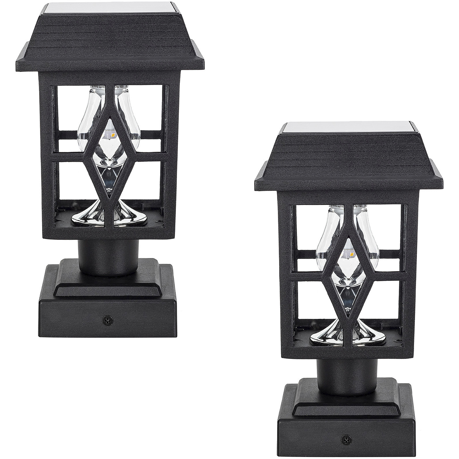 Luna II 1 Light 5 inch Black Pergola Light, Solar
