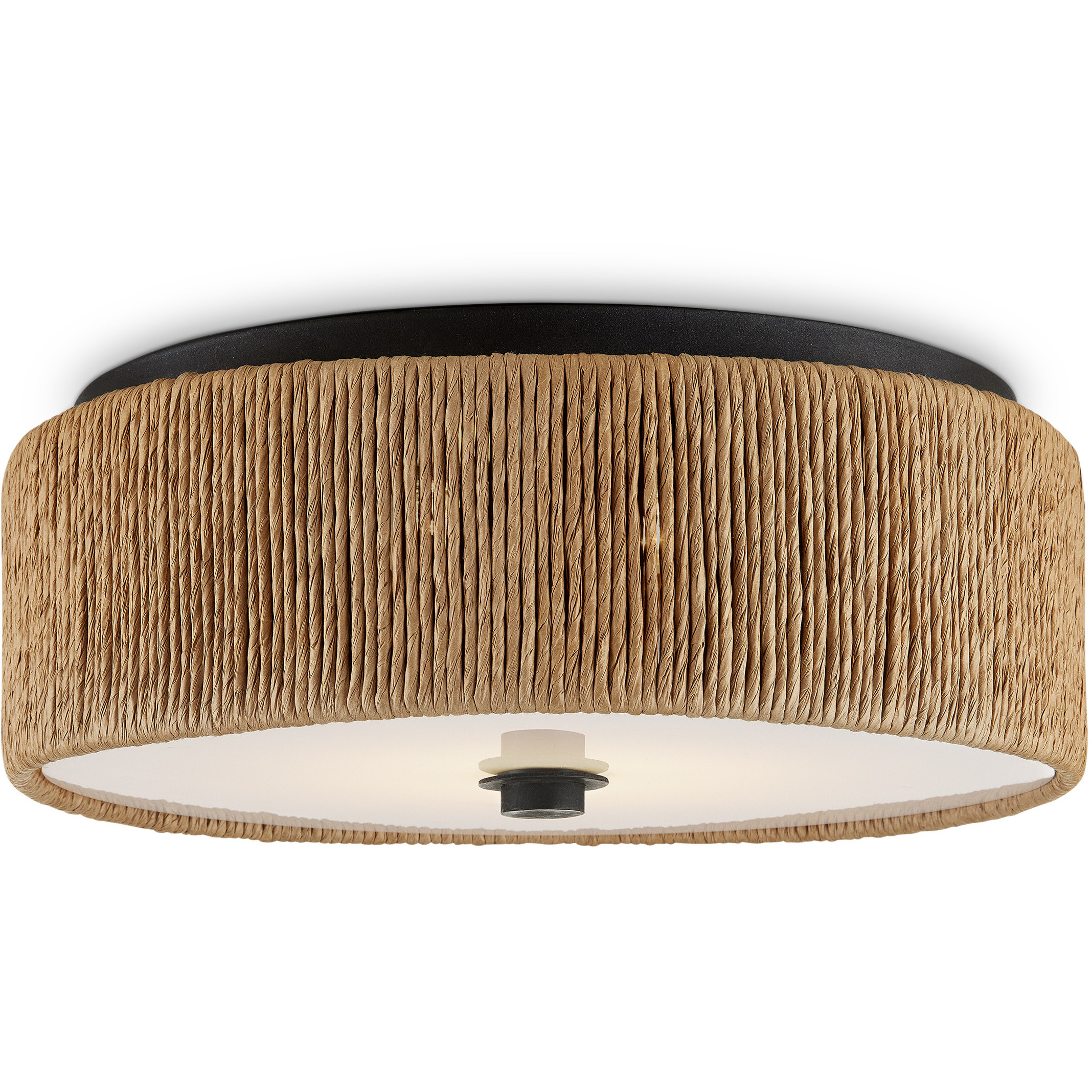 Brownell LED 14 inch Natural and Blacksmith Flush Mount Ceiling Light