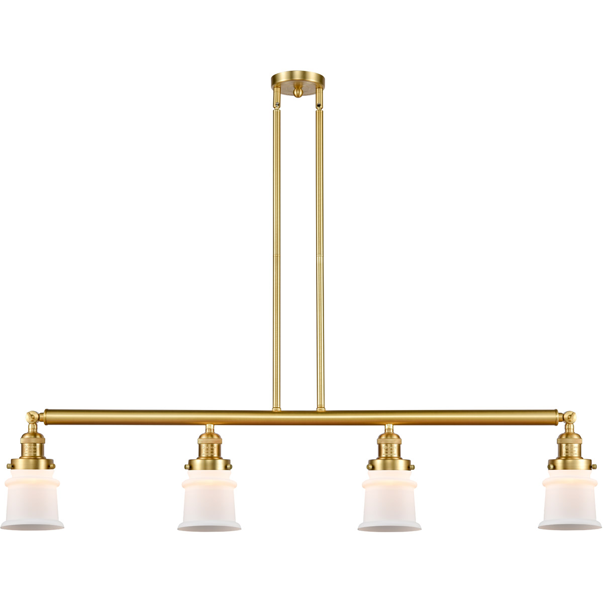 Franklin Restoration Small Canton LED 50.63 inch Antique Brass Island Light Ceiling Light in Matte White Glass, Franklin Restoration