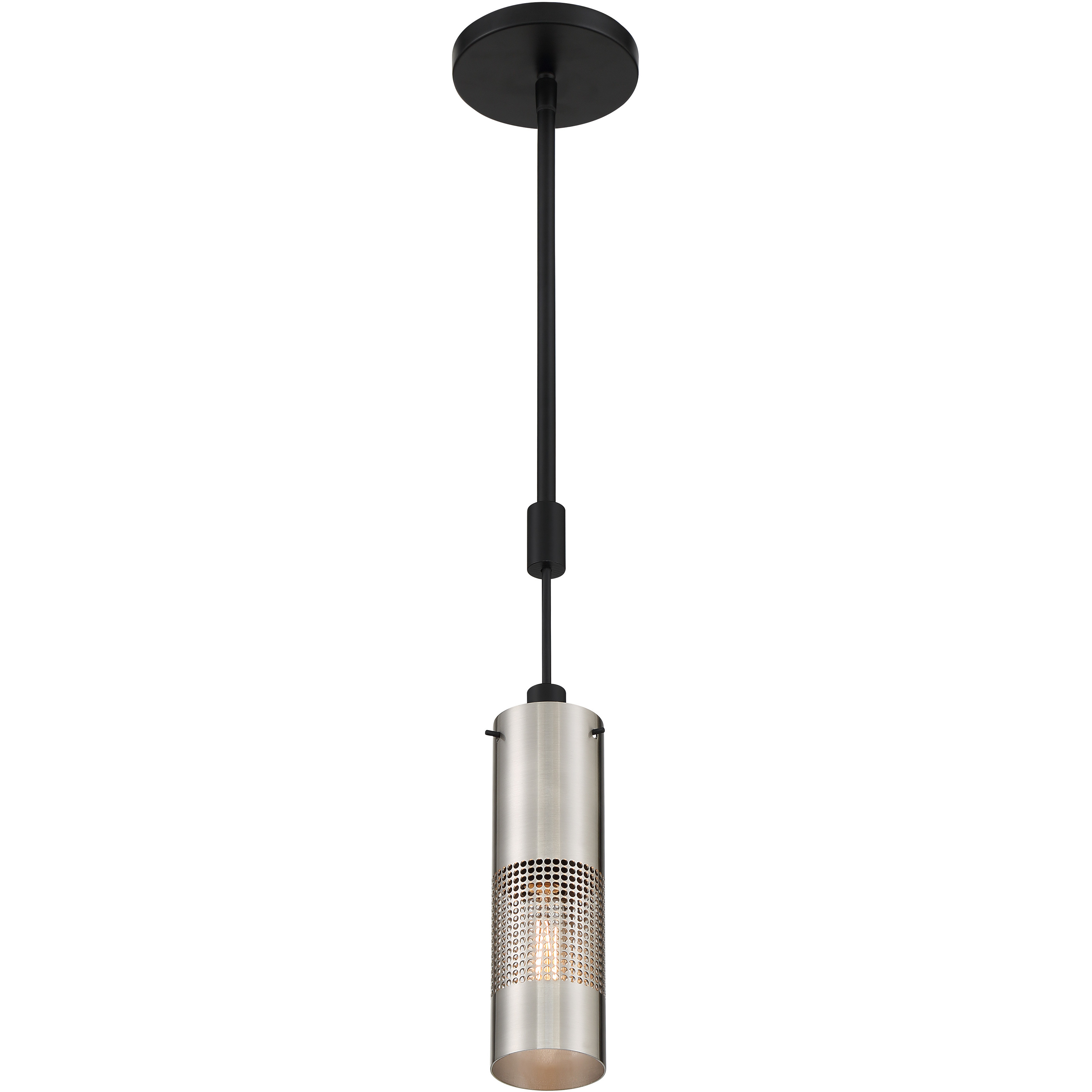 Grid 3 1 Light 3.25 inch Coal With Brushed Nickel Mini Pendant Ceiling Light