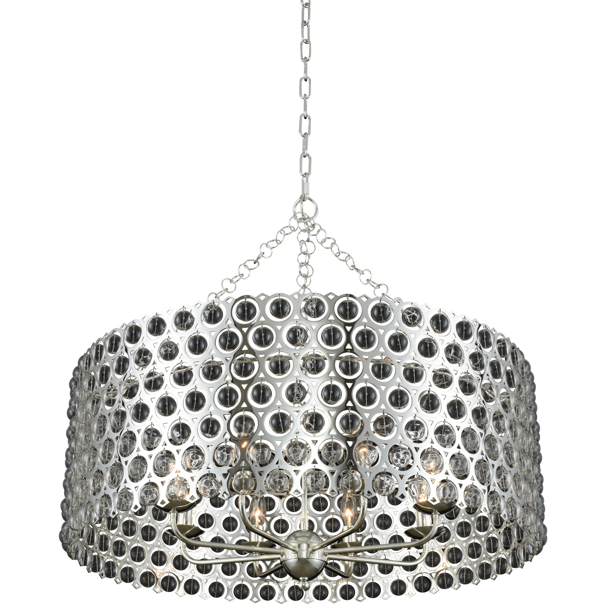 Vita 8 Light 32 inch Polished Silver Pendant Ceiling Light