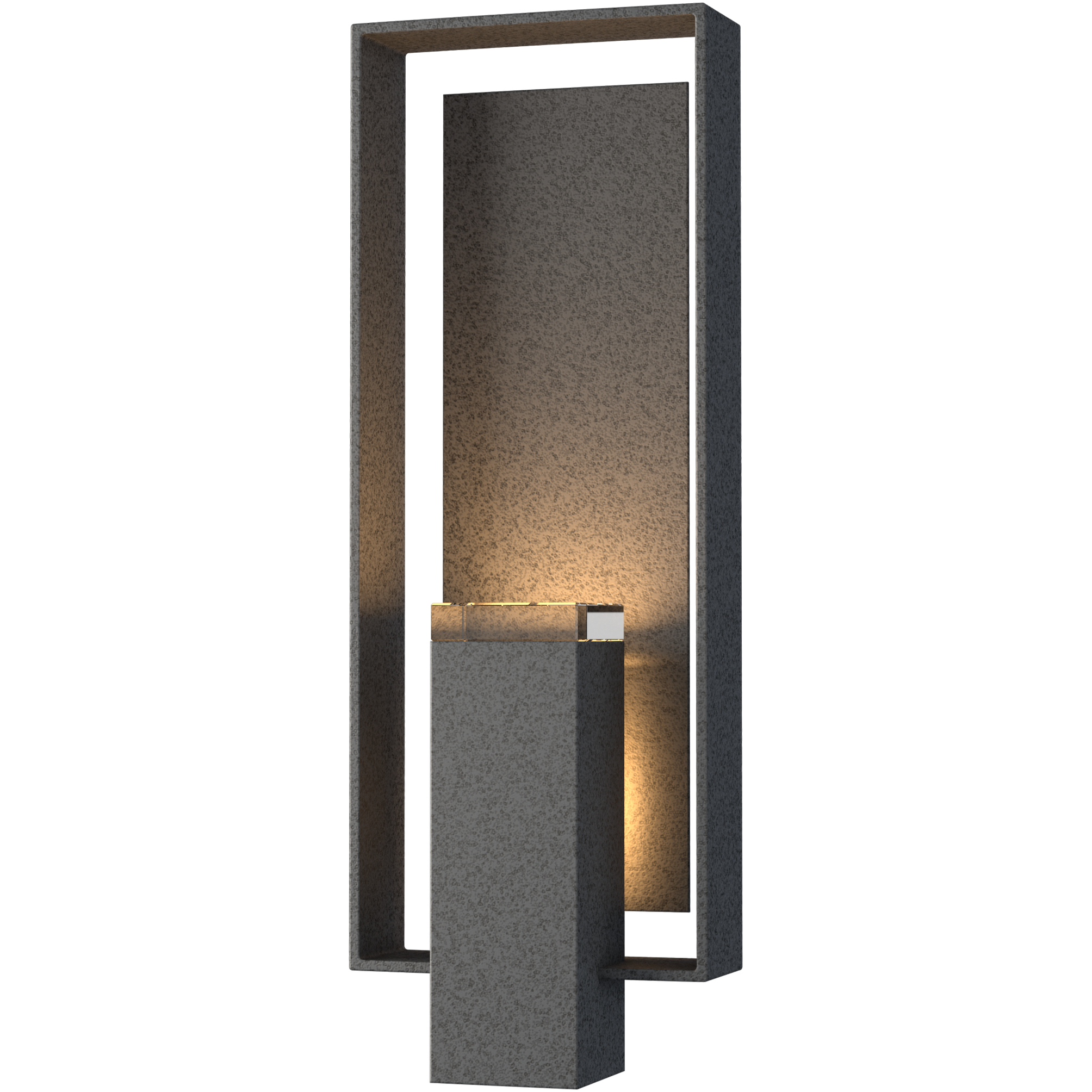 Shadow Box 2 Light 21.2 inch Coastal Natural Iron and Coastal Natural Iron Outdoor Sconce, Large - Open Box