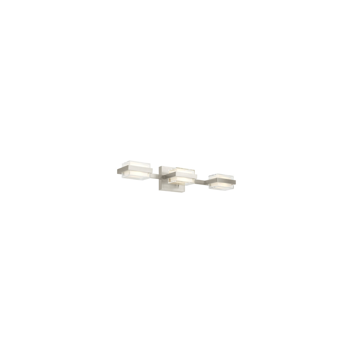 Sean Lavin Kamden LED 22.5 inch Satin Nickel Bath Light Wall Light in LED 90 CRI 3000K 120V, 3-Lite Shallow, Integrated LED