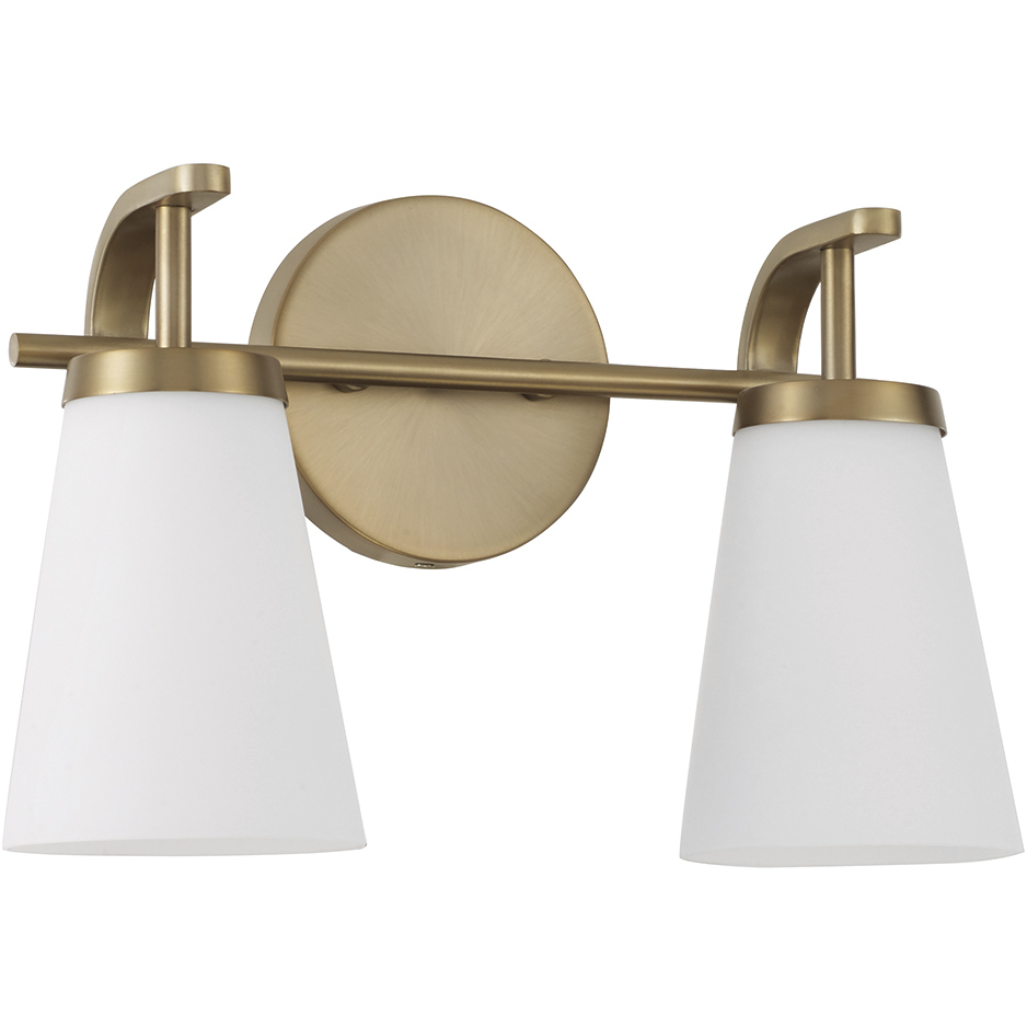 Drake 2 Light 14 inch Aged Brass Vanity Light Wall Light