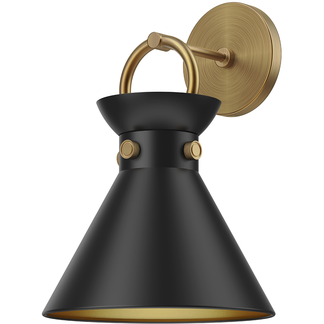 Alora Mood Emerson 1 Light 8.75 inch Aged Gold and Matte Black Wall/Vanity Light Wall Light