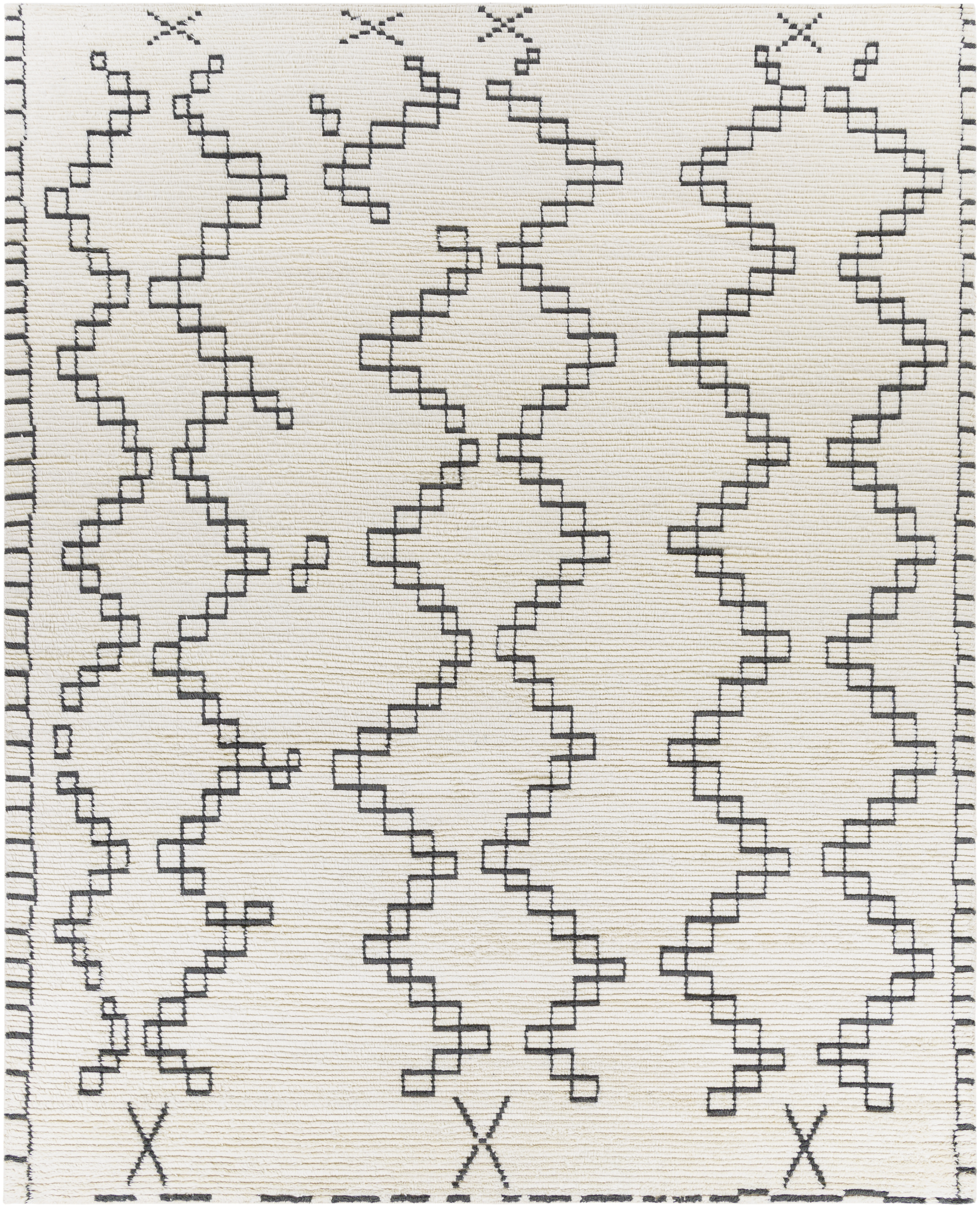 Beni Ourain 120 X 96 inch Ivory Rug in 8 x 10, Rectangle