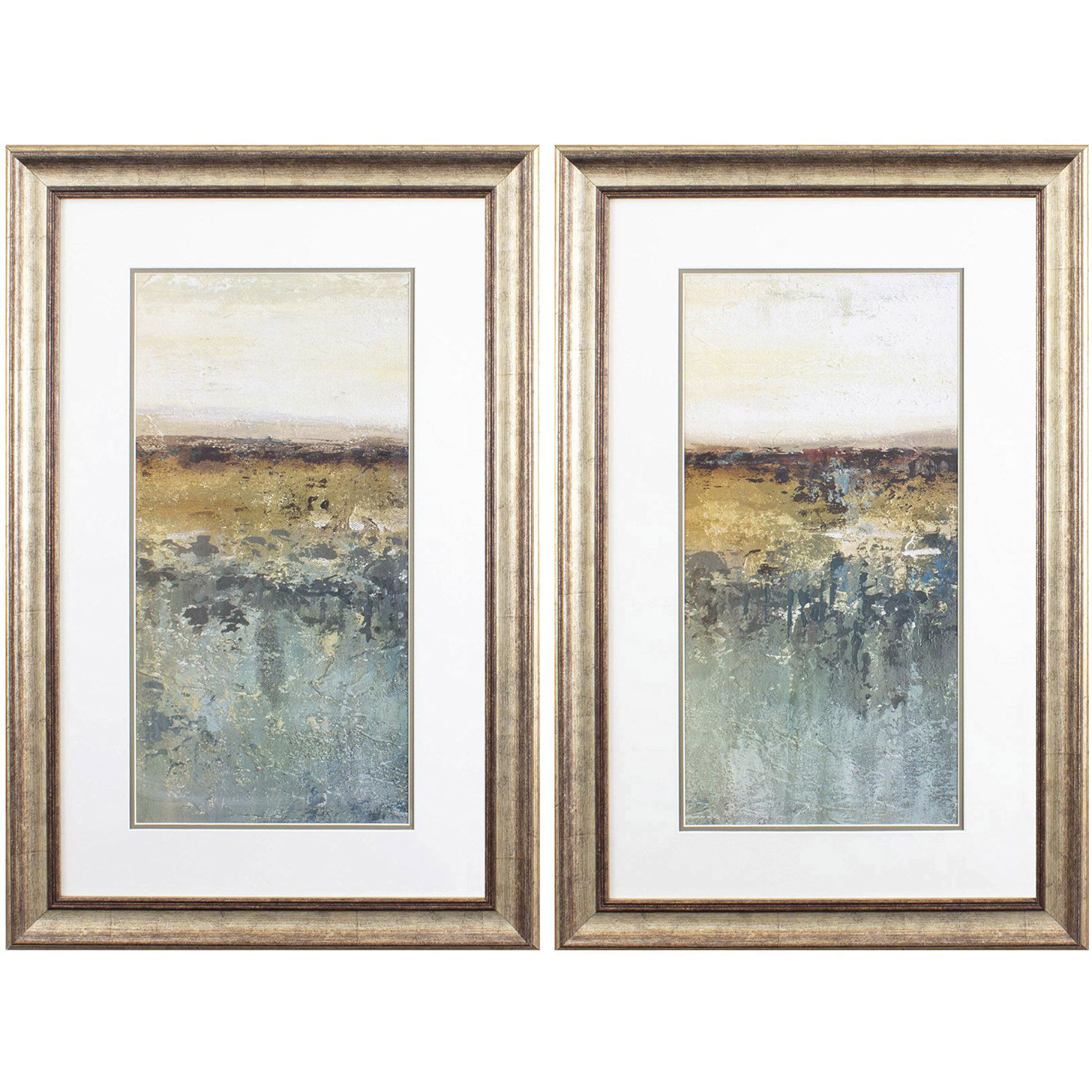 Abstract Neutral and Metallic and Gray and Brown Framed Art, Propac