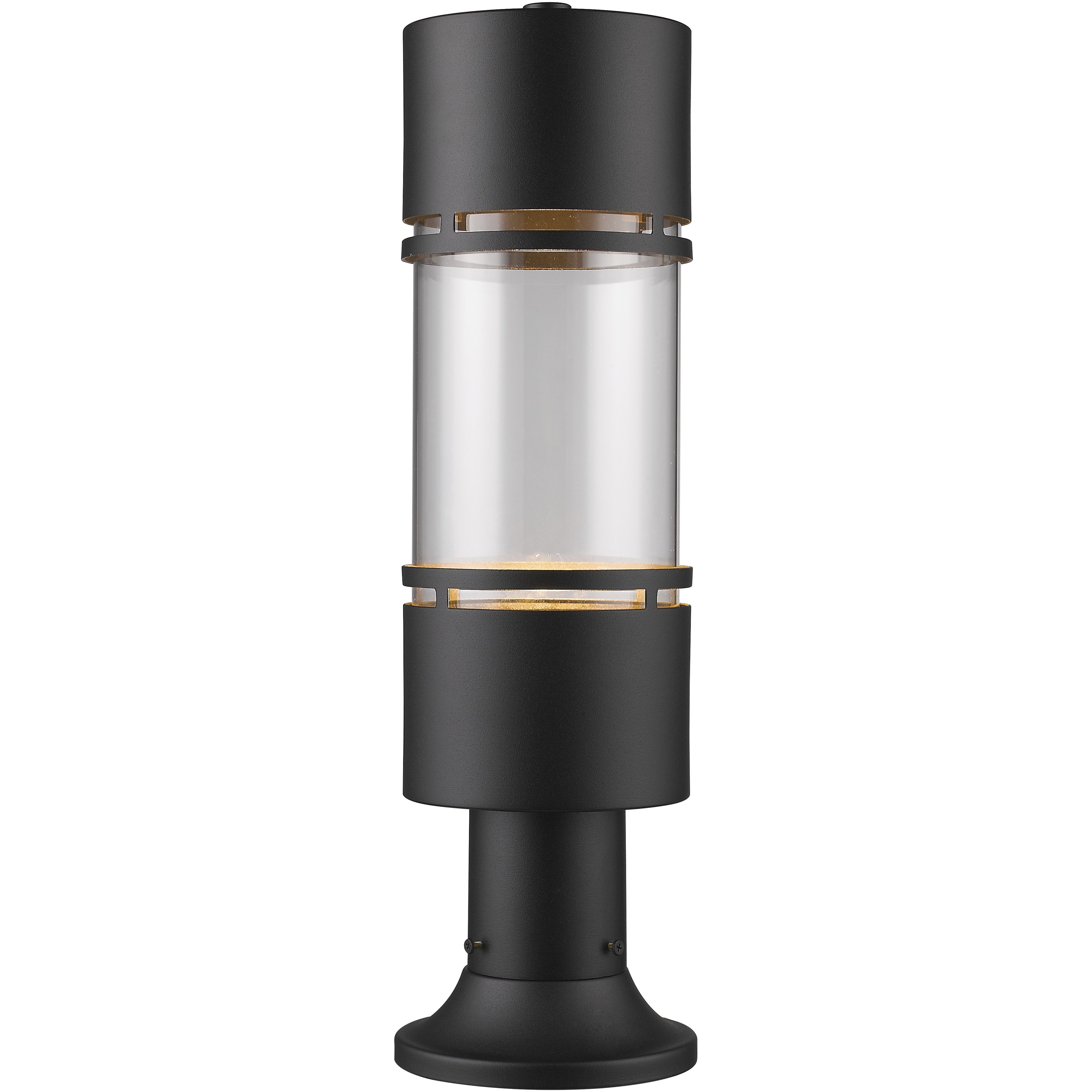 Luminata LED 21.75 inch Black Outdoor Pier Mounted Fixture