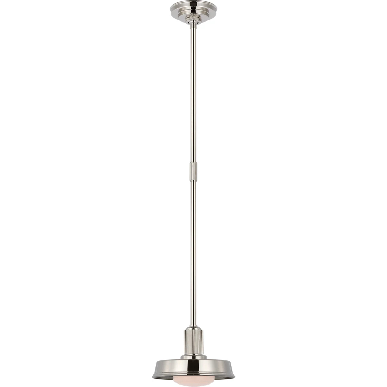 Chapman & Myers Ruhlmann LED 9 inch Polished Nickel Pendant Ceiling Light, Small