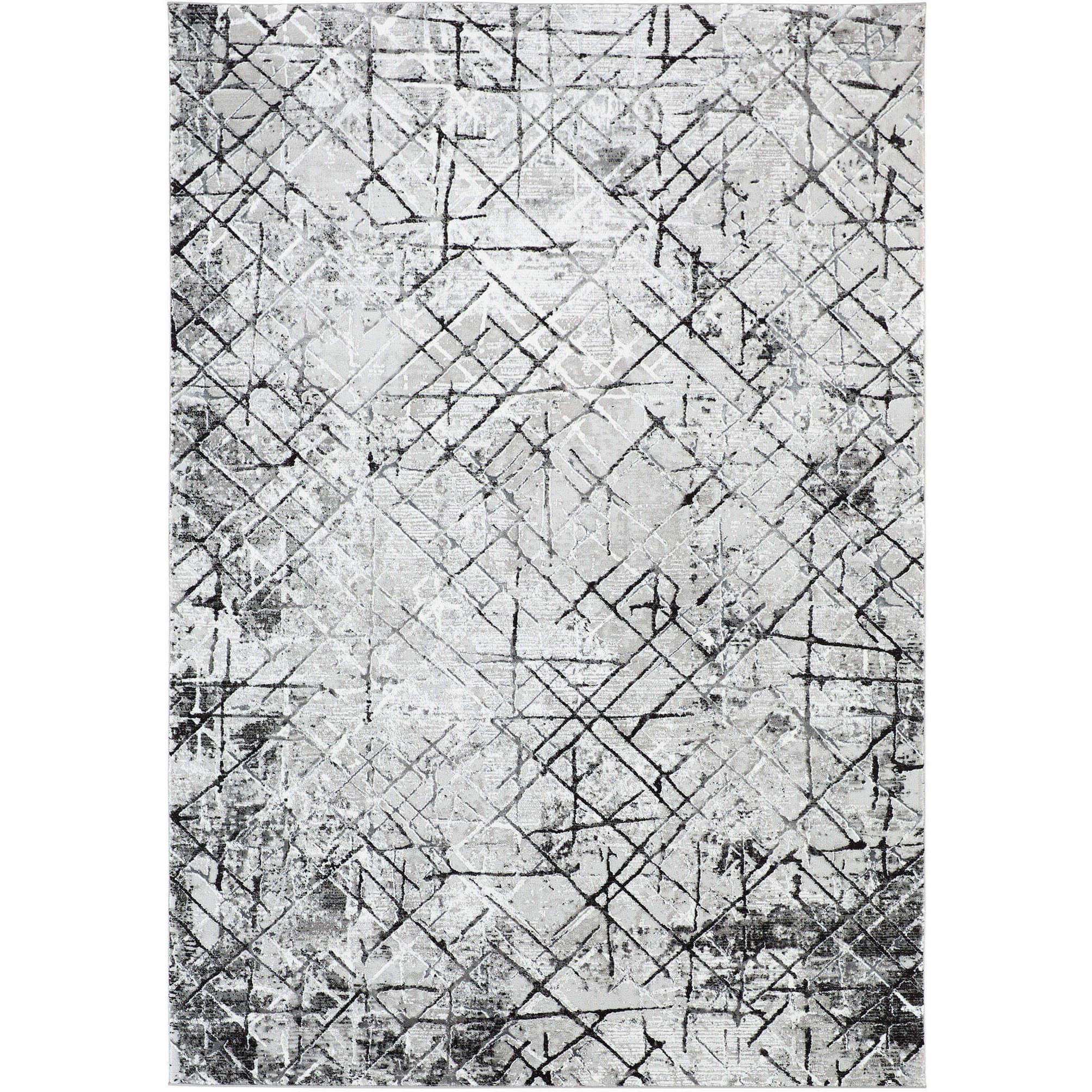 Sesia 114 X 79 inch Black/Grey Rug in 6 x 9