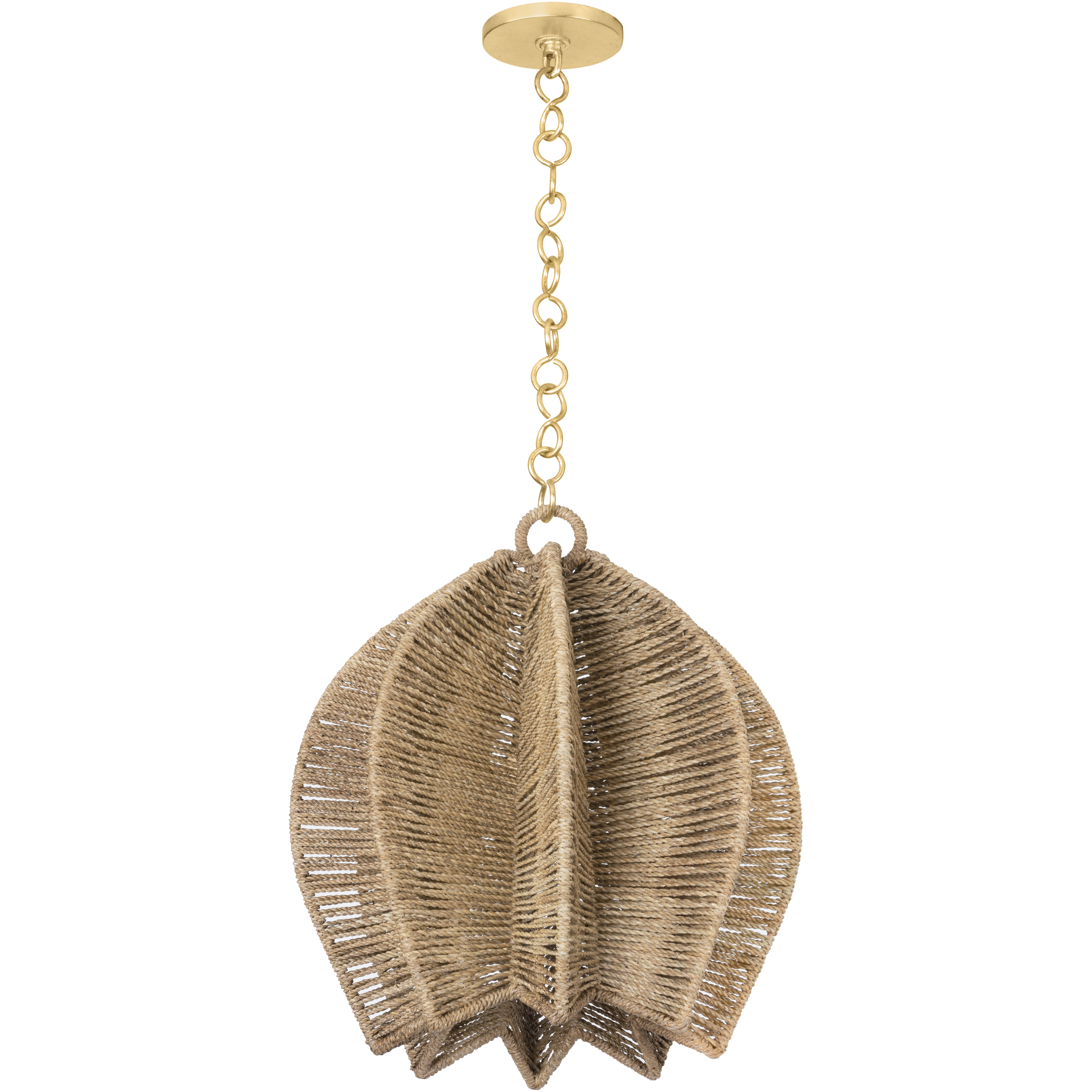 Valatie 1 Light 16.5 inch Vintage Gold Leaf Pendant Ceiling Light