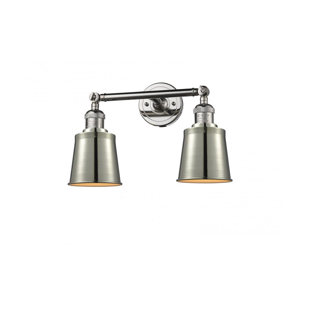 Franklin Restoration Addison LED 16 inch Polished Nickel Bath Vanity Light Wall Light, Franklin Restoration