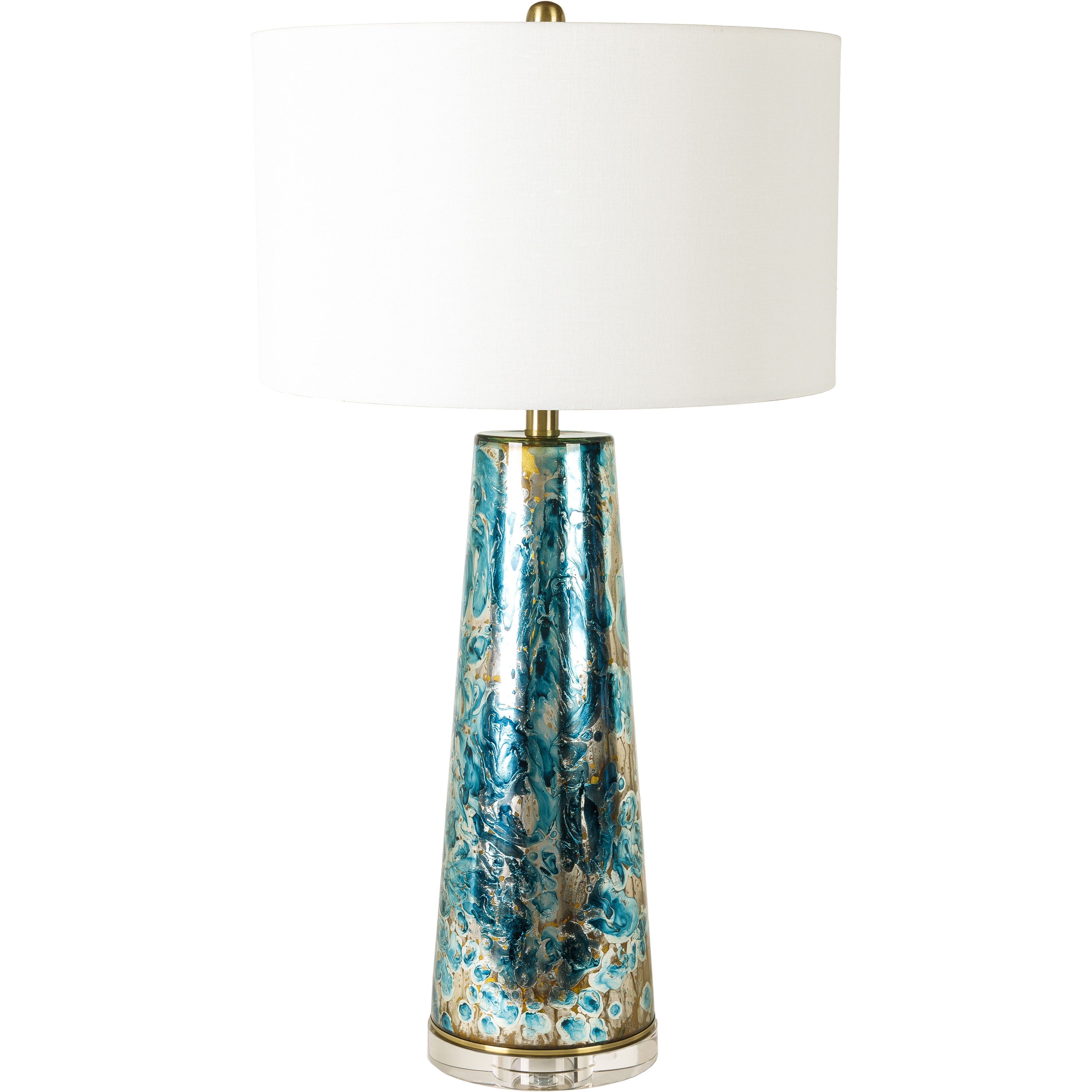 Hydesville 31 inch 150 watt Clear Table Lamp Portable Light