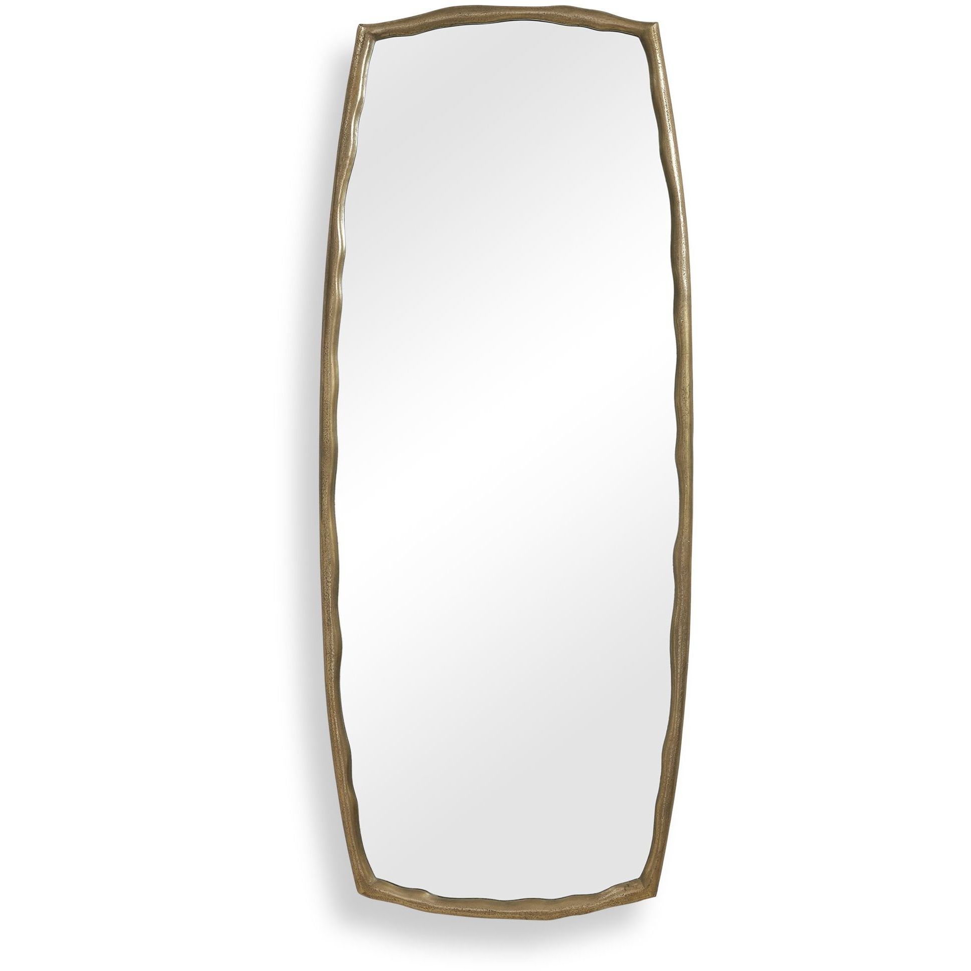 Adair 72.5 X 29.5 inch Plated Antique Brass Mirror