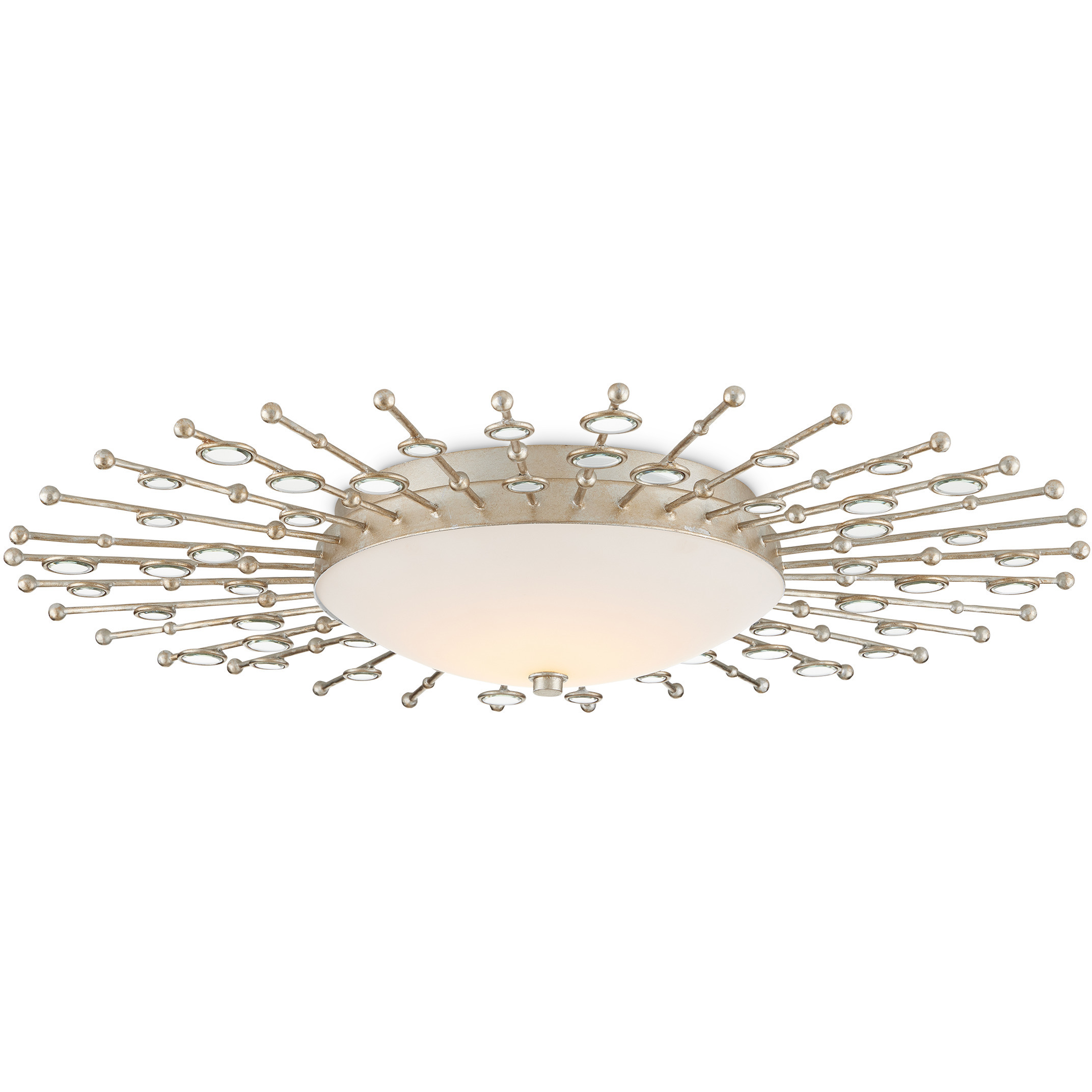 Planisphere LED 28 inch Silver Leaf Flush Mount Ceiling Light
