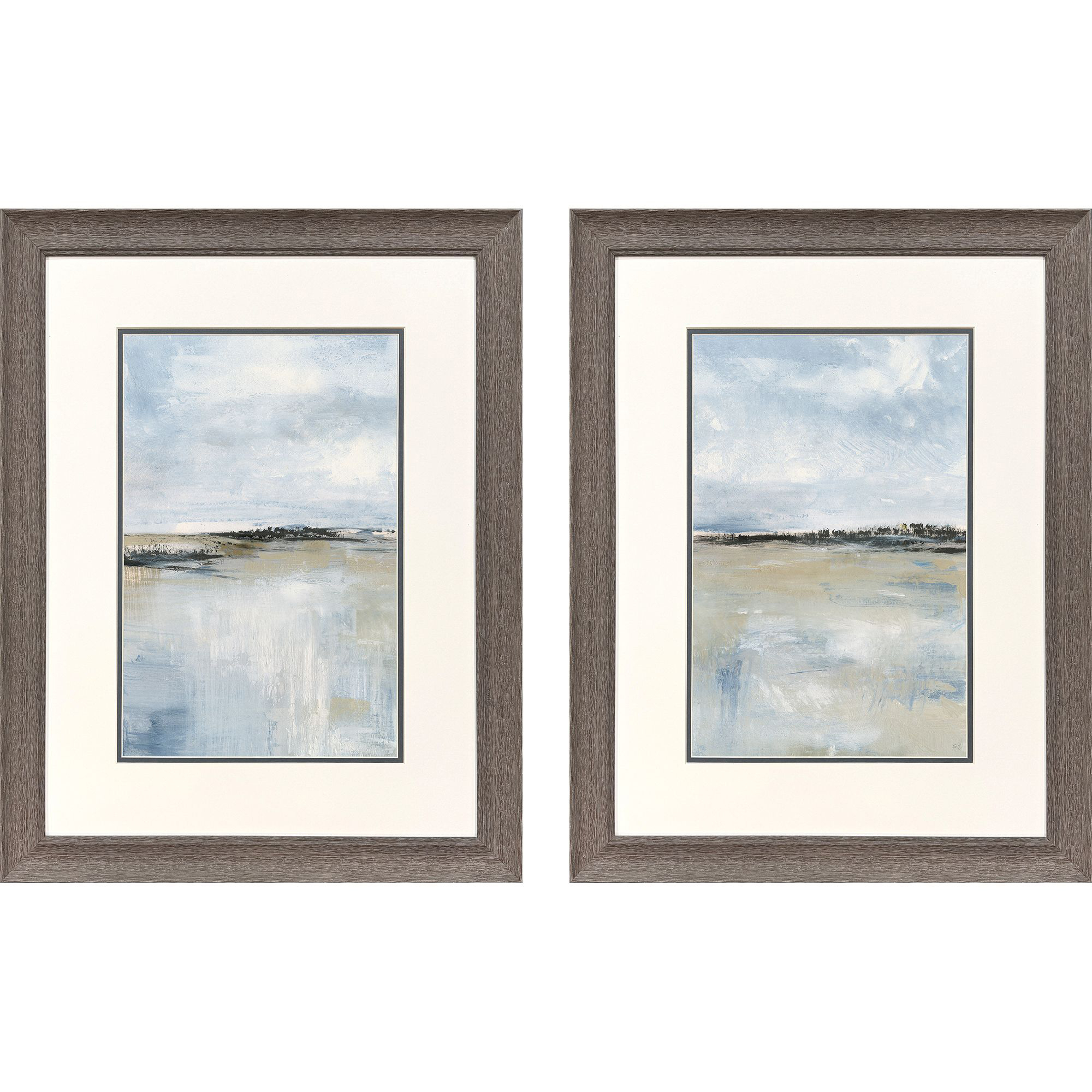 Across the Meadow Blue and Beige Framed Art, Propac