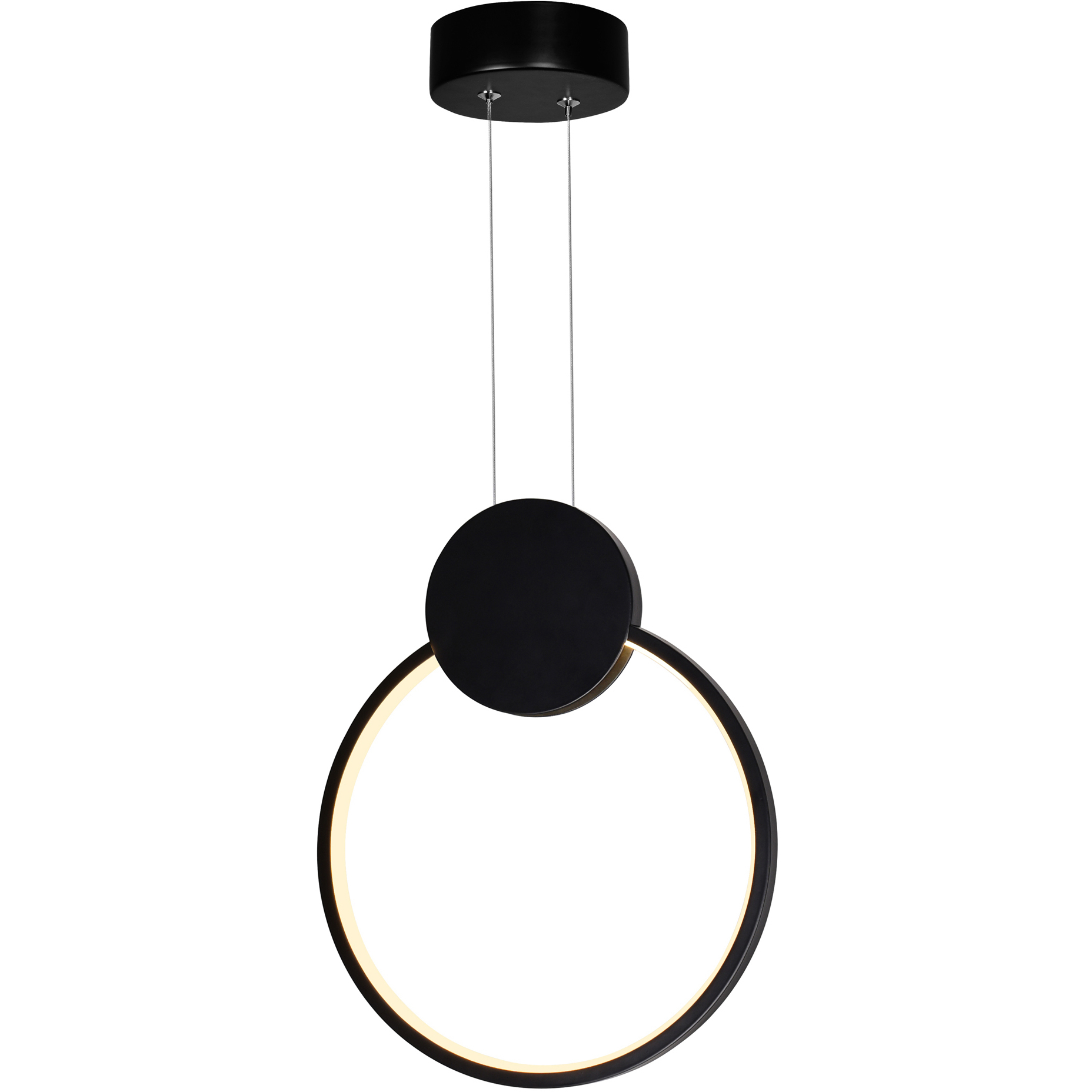 Pulley LED 12 inch Black Mini Pendant Ceiling Light