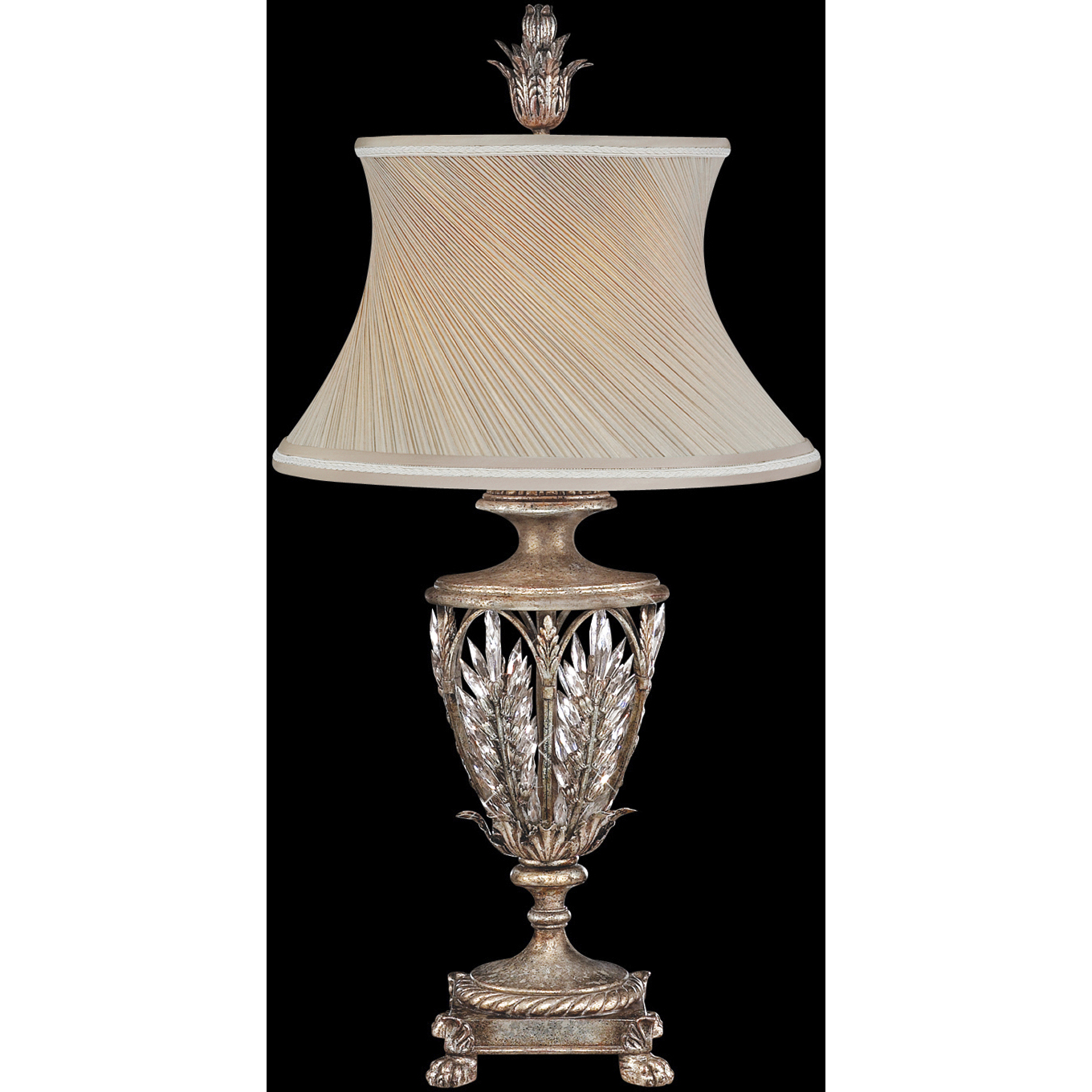 Winter Palace 33 inch 150 watt Silver Table Lamp Portable Light