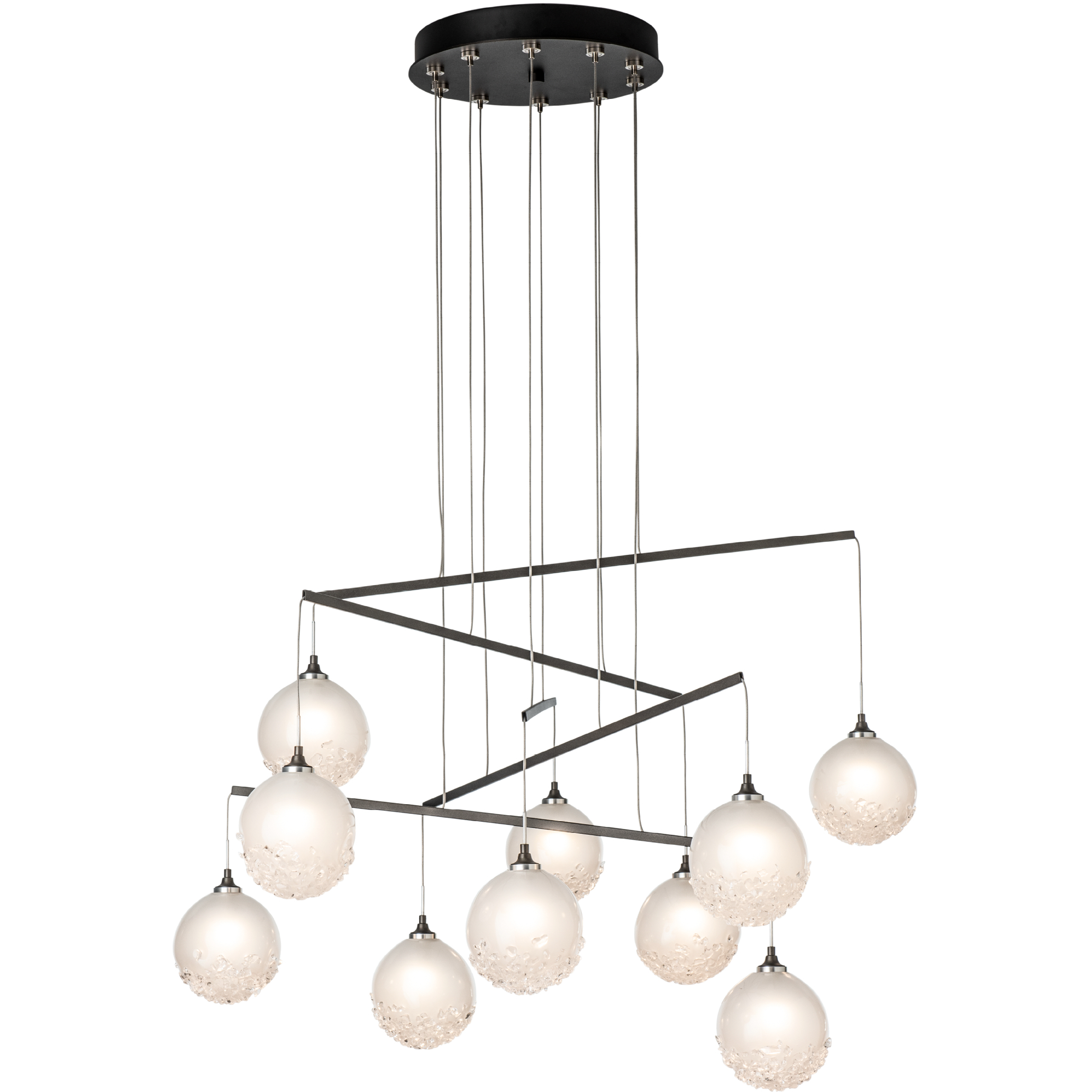 Fritz 10 Light 37.4 inch Ink Mobile Pendant Ceiling Light, Long