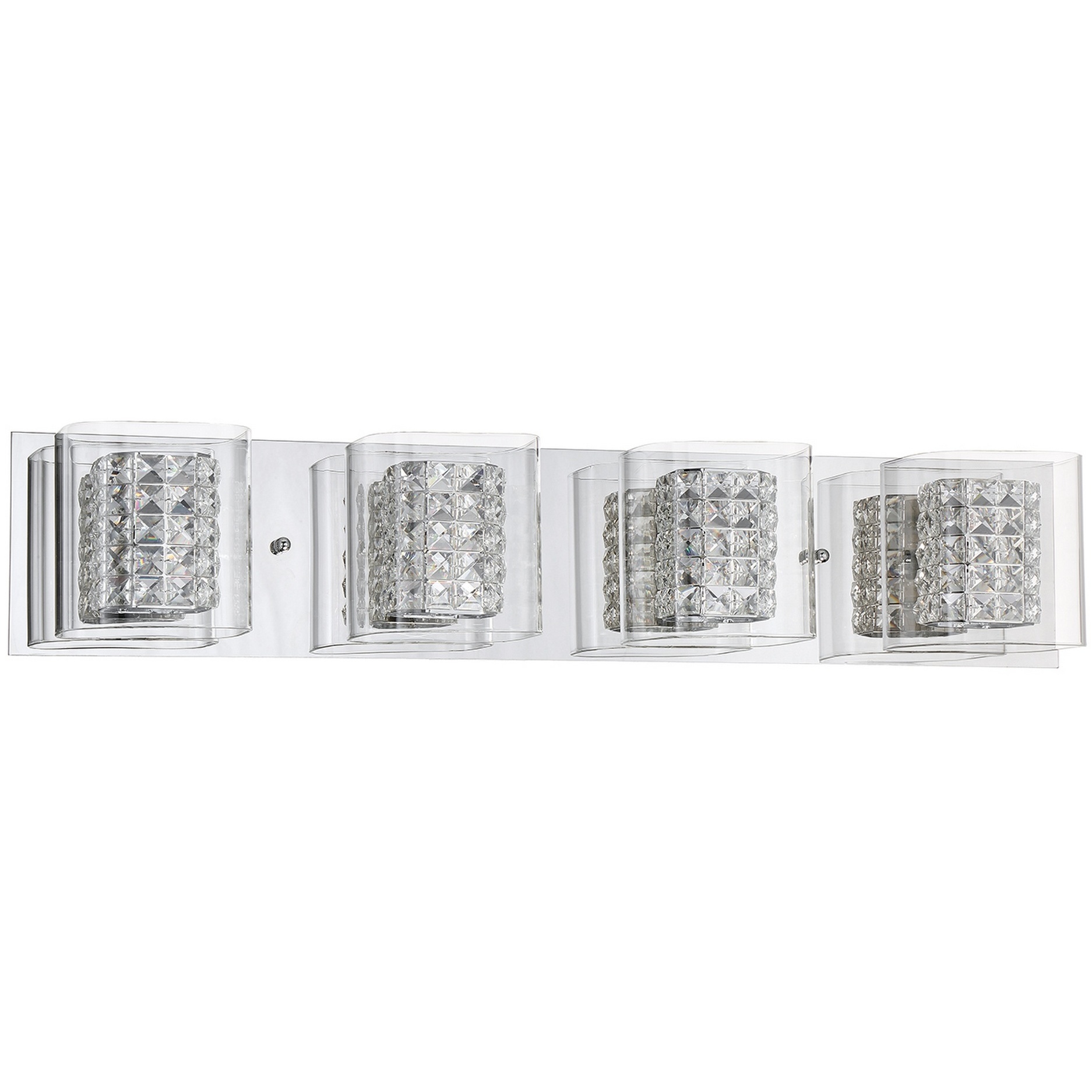 Crystorama 8 Light 28.9 inch Chrome Vanity Light Wall Light in 4