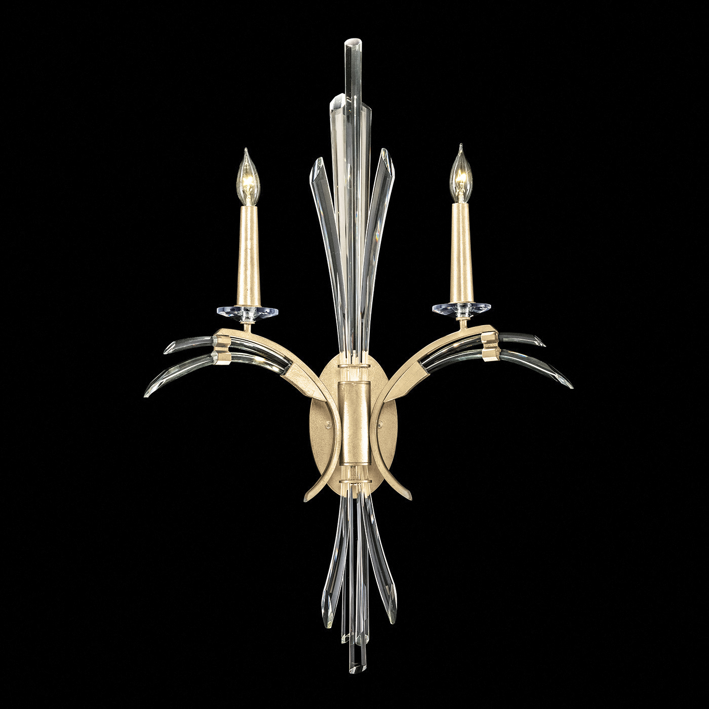 Trevi 2 Light 21.5 inch Gold Sconce Wall Light