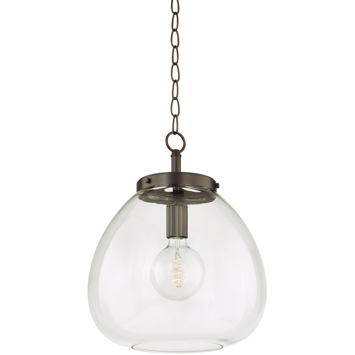 Della 1 Light 15.75 inch True Bronze Pendant Ceiling Light