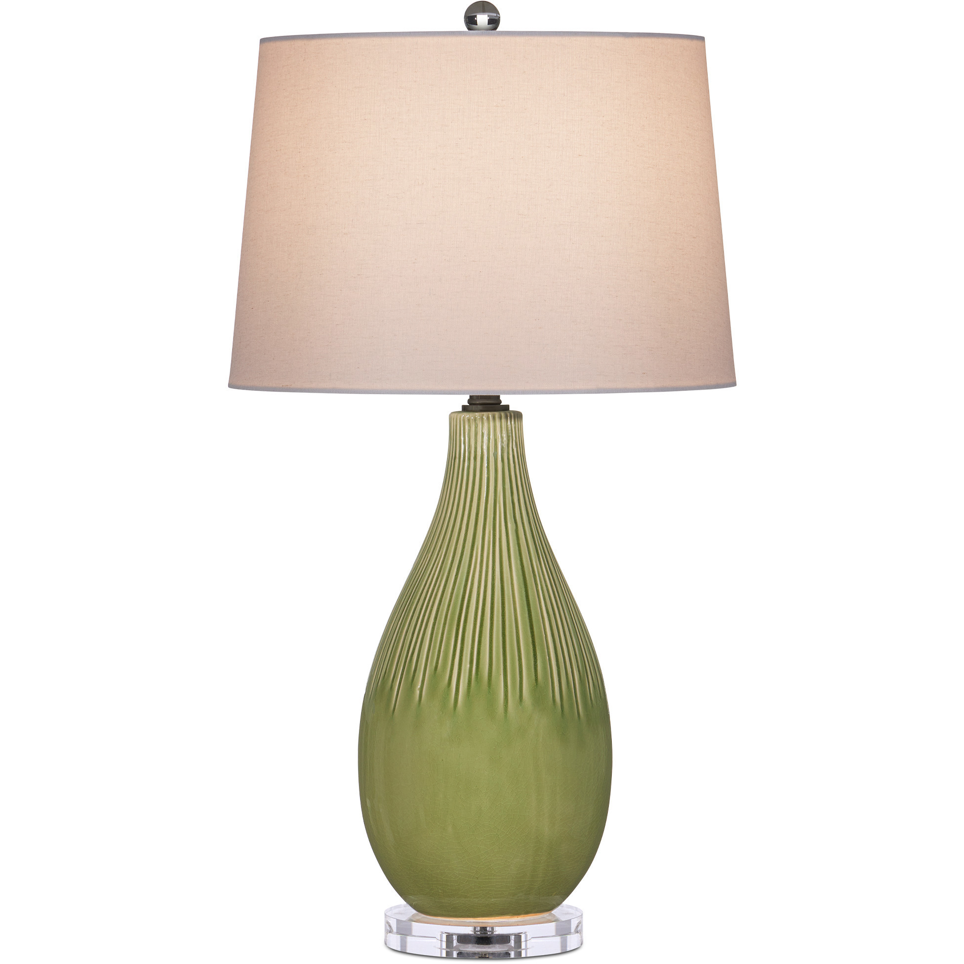 Anjou 29.75 inch 150 watt Pale Green and Clear Table Lamp Portable Light