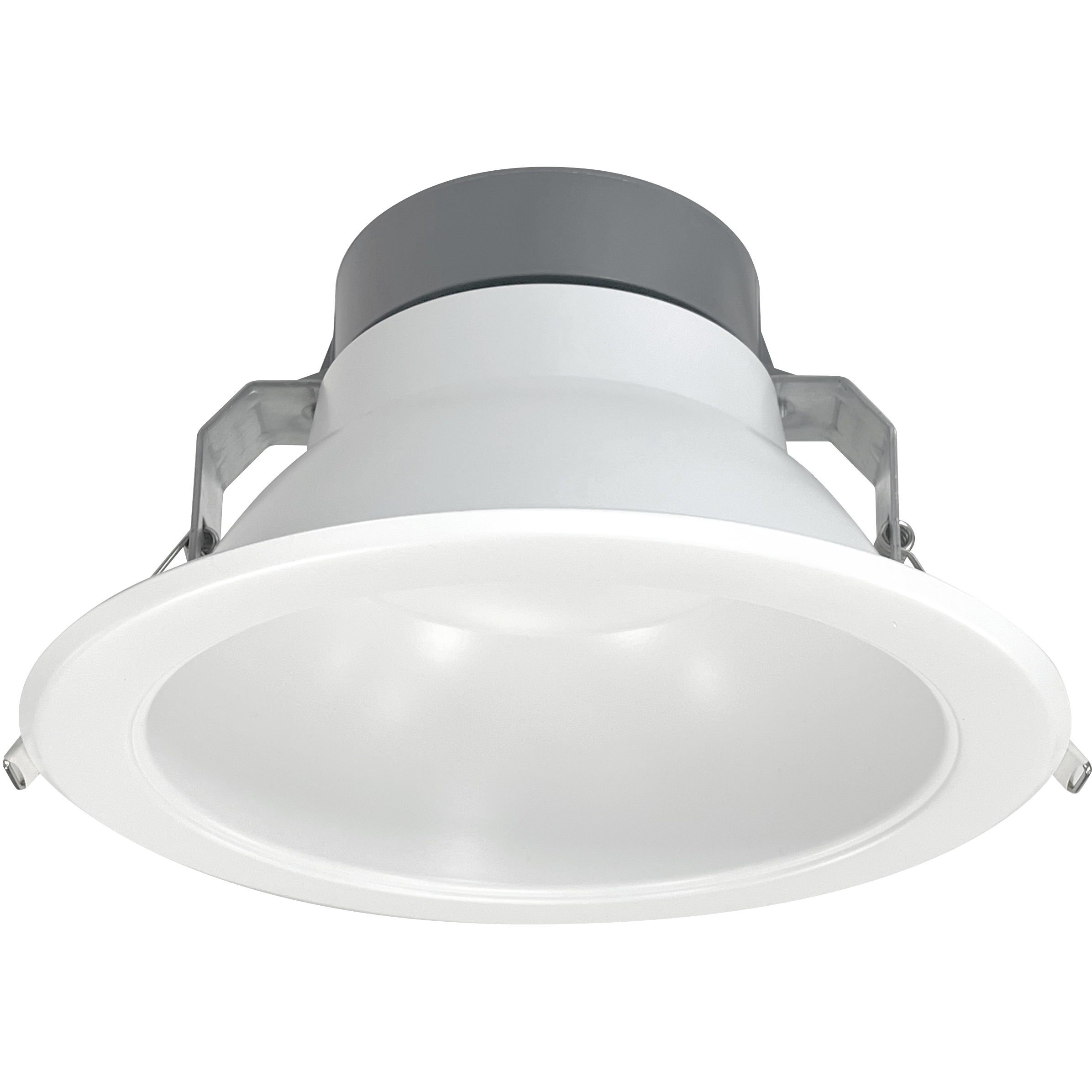 Quartz Matte Powder White Recessed LED Downlight, Selectable Lumens, Selectable CCT