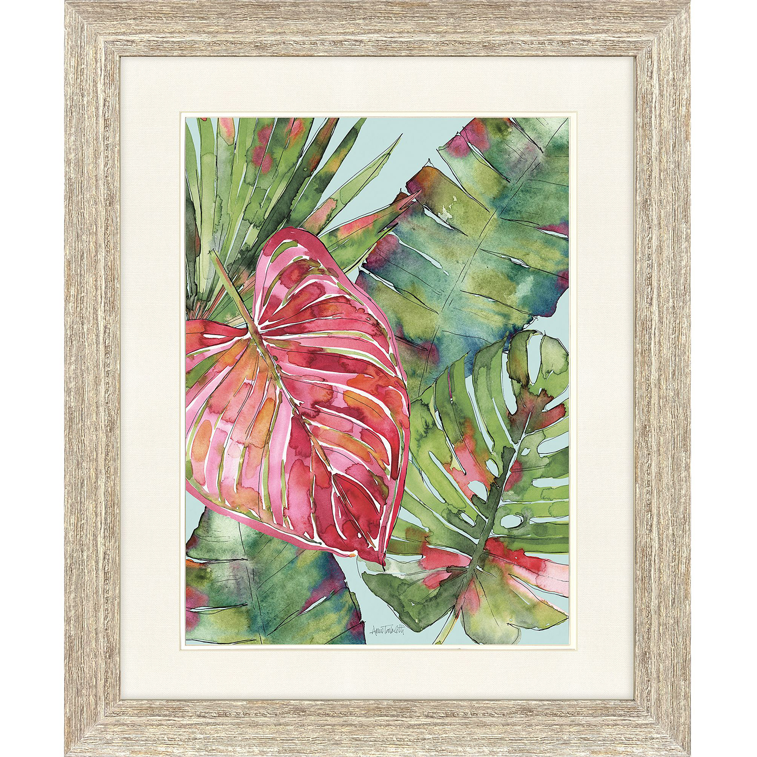 Palm Springs Green and Red and Pink and Purple Framed Art, Propac