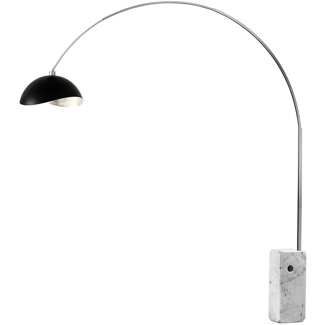 Iconic 95 inch 14 watt Satin Nickel and White Arc Floor Lamp Portable Light