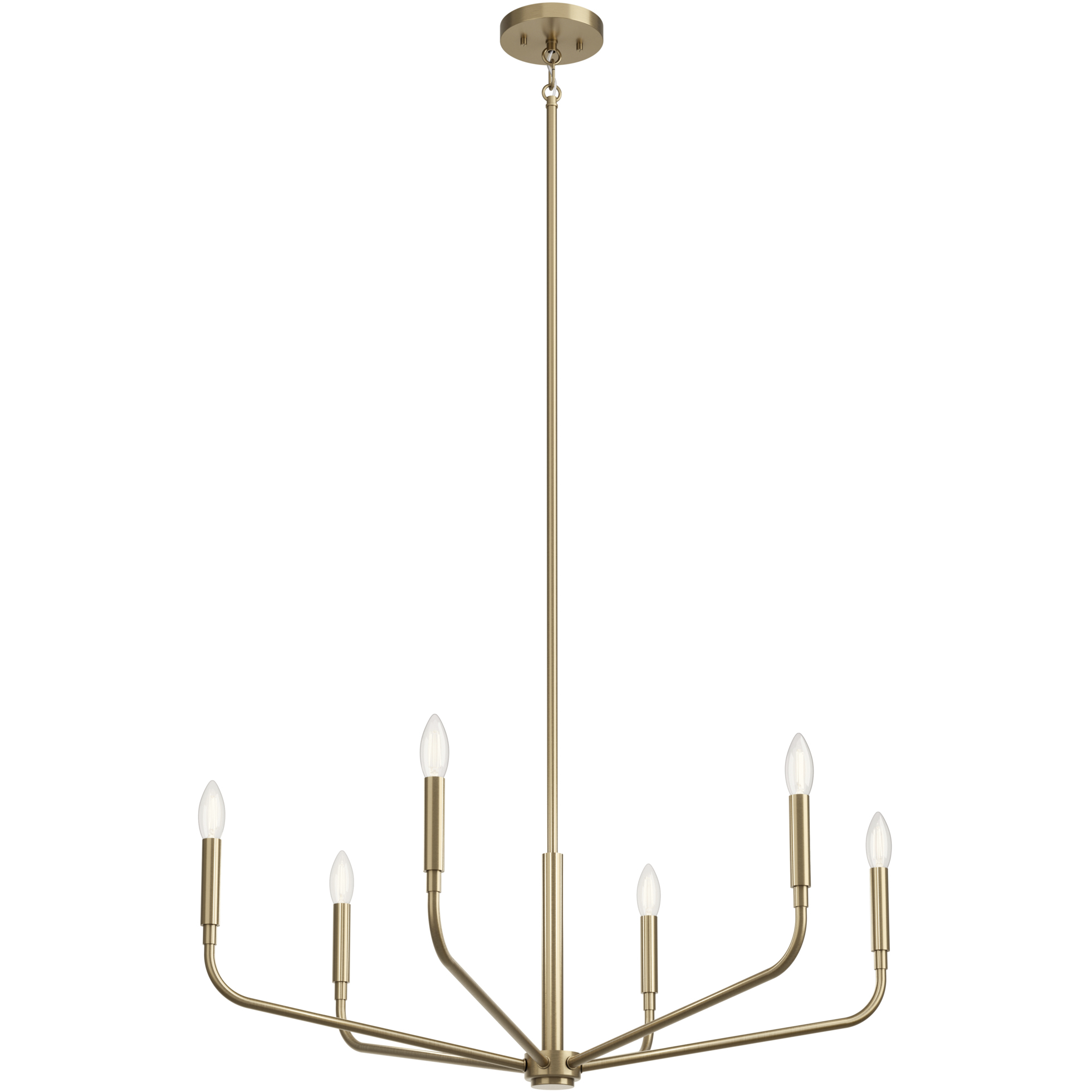 Madden 6 Light Champagne Bronze Chandelier Ceiling Light, 1 Tier Medium
