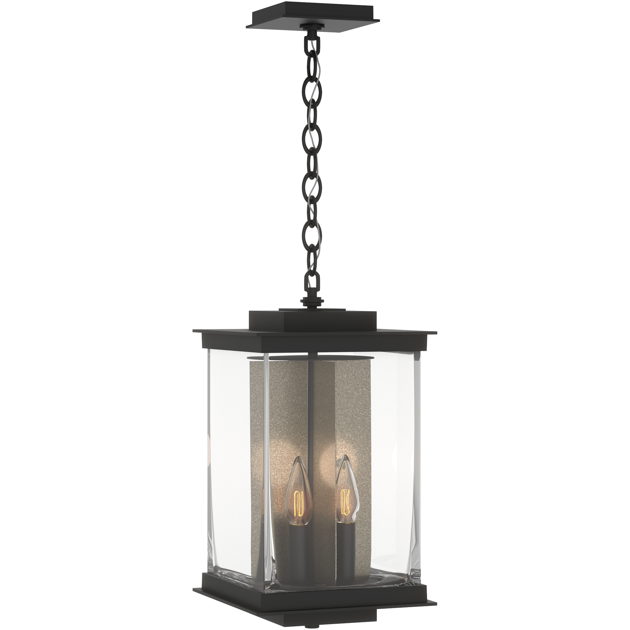 Kingston 4 Light 9.6 inch Coastal Black and Translucent Soft Gold Outdoor Lantern in Coastal Black/Translucent Soft Gold, Large