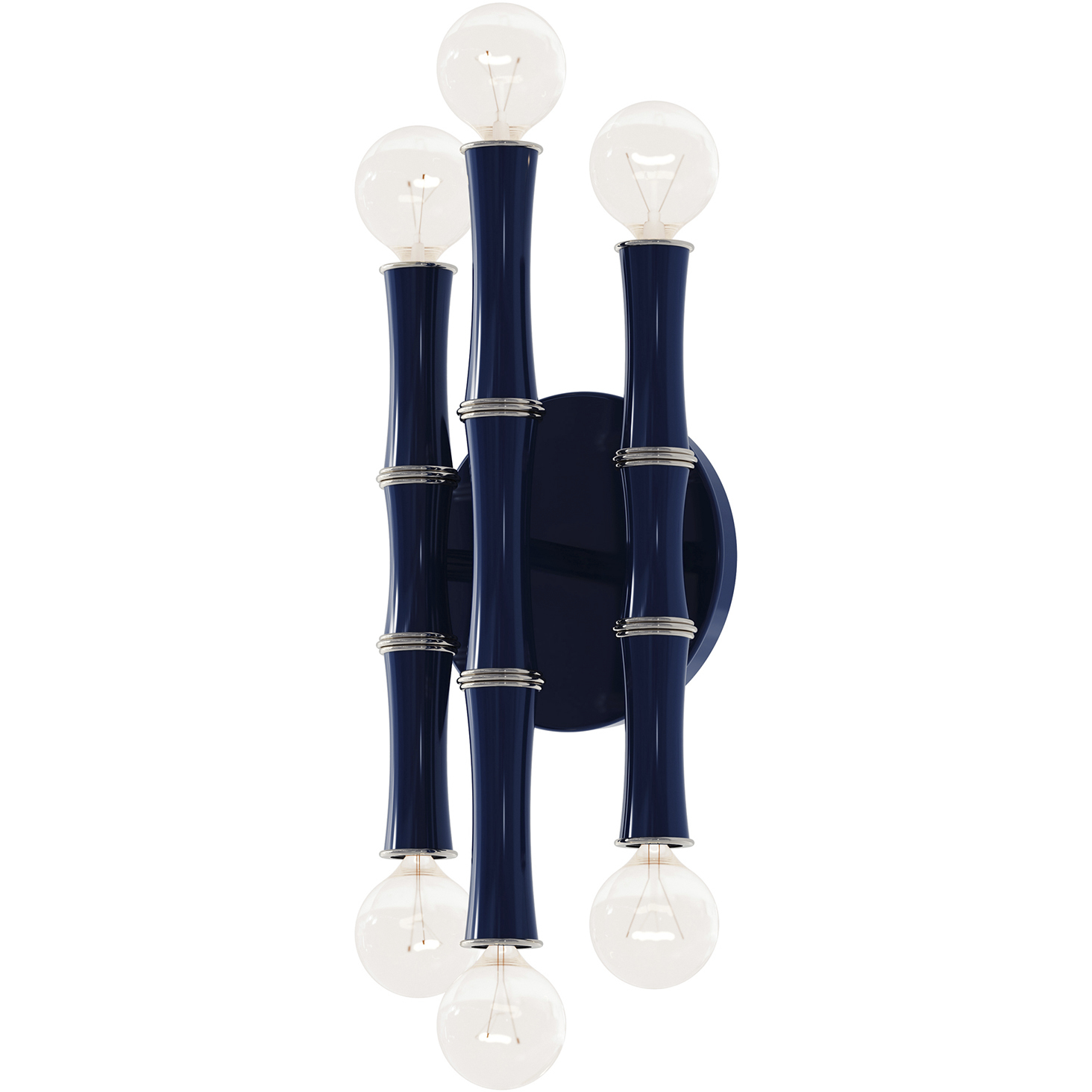 Kane LED 5.25 inch Midnight Blue with Polished Nickel Wallchiere Wall Light