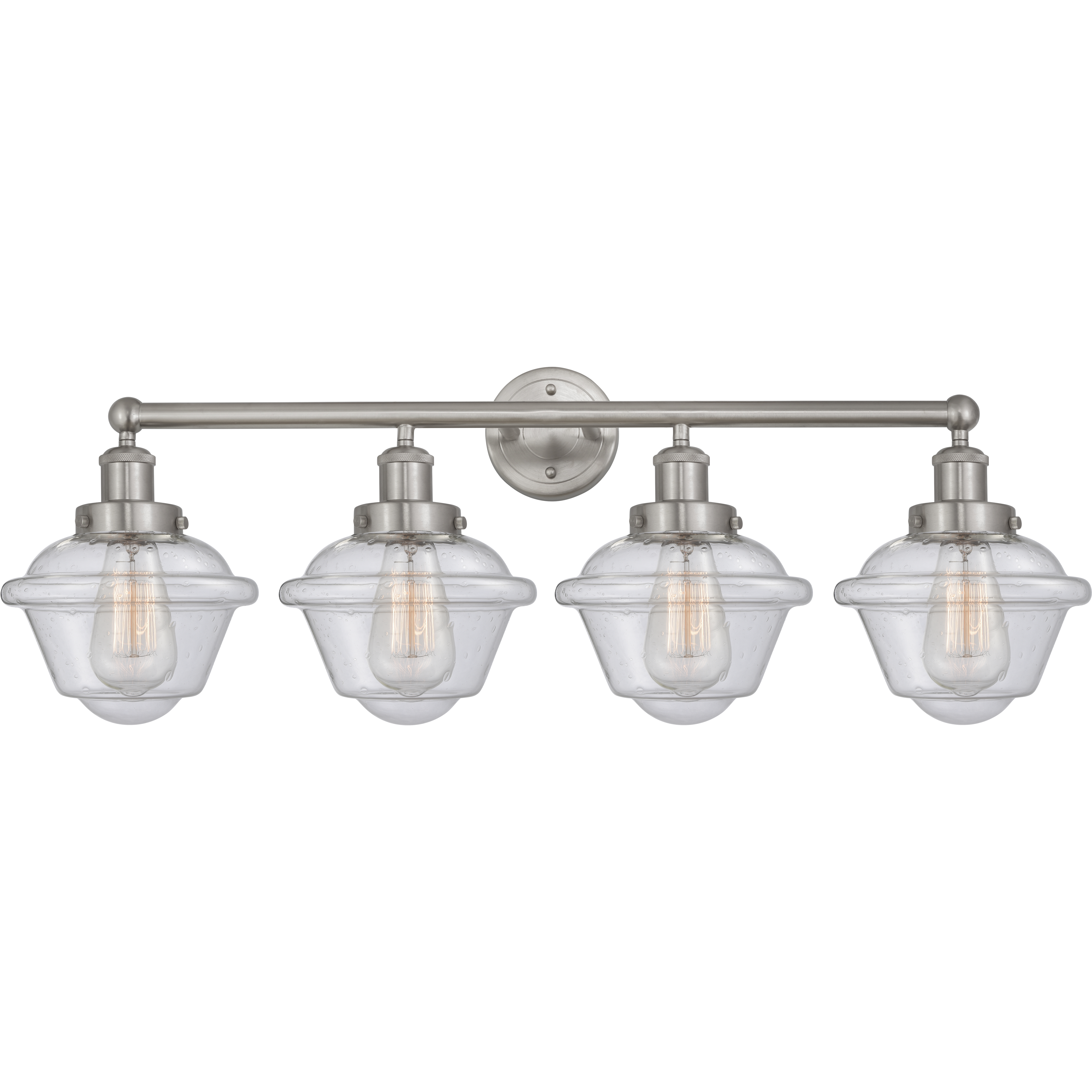 Oxford 4 Light 33.5 inch Brushed Satin Nickel Bath Vanity Light Wall Light