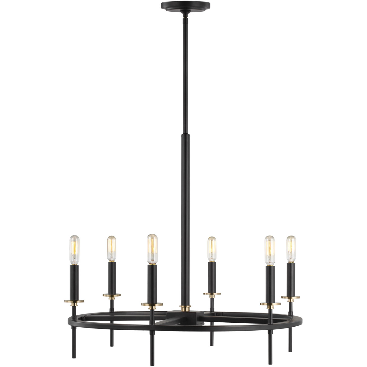 Bryant 6 Light 24 inch Midnight Black Chandelier Ceiling Light
