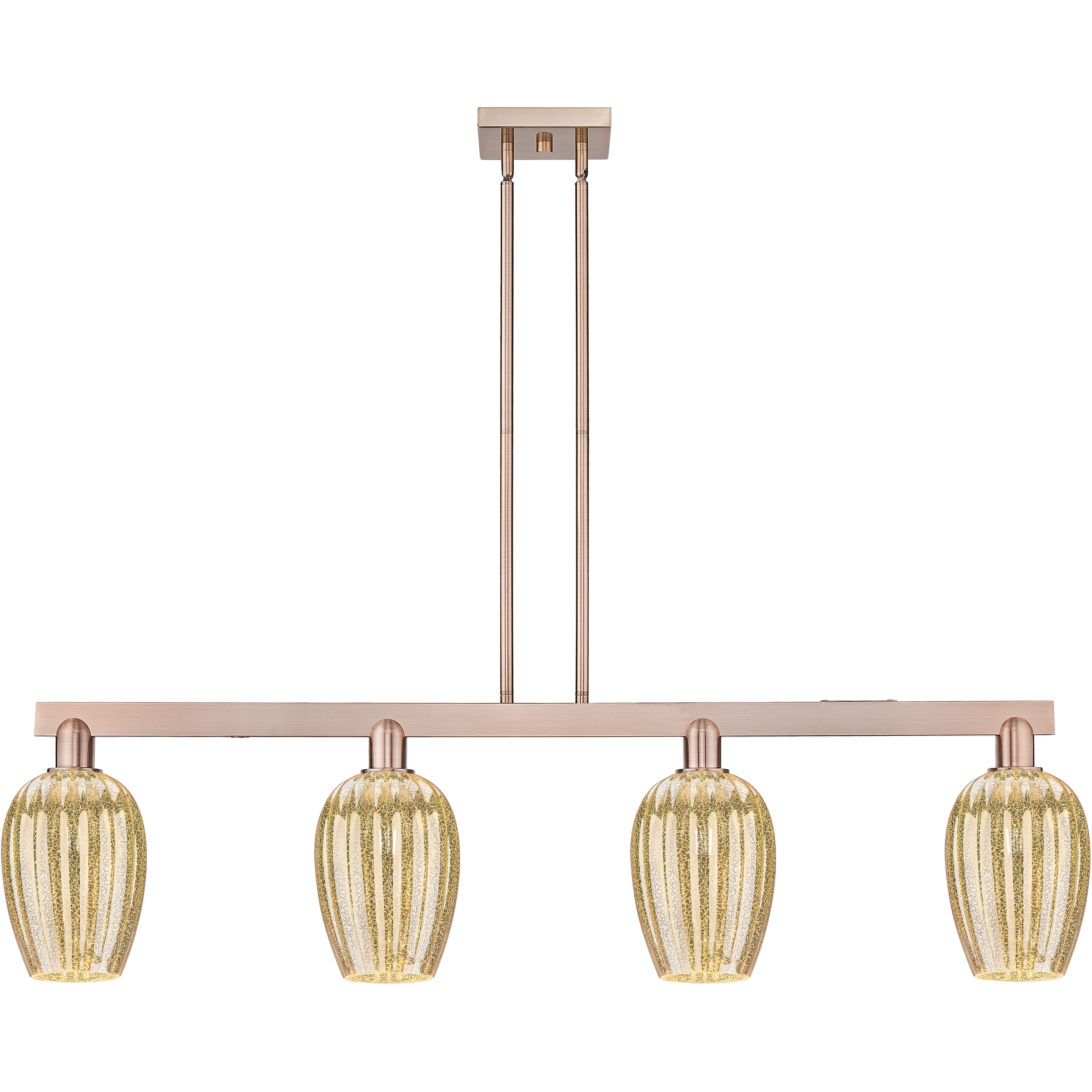 Preston Island Light Ceiling Light in Antique Copper, Mercury Glass