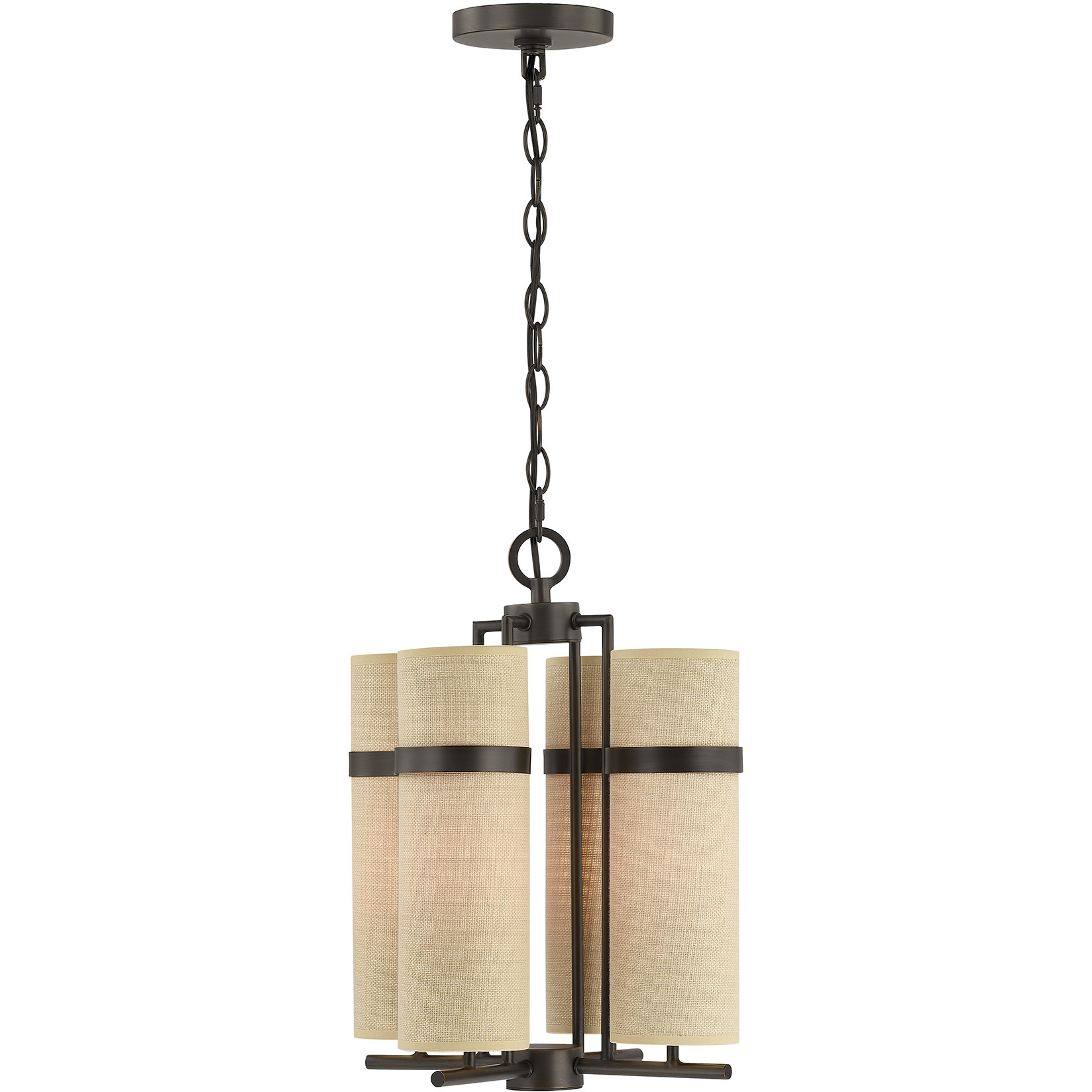 Weston 4 Light 13 inch Mediterranean Bronze Chandelier Ceiling Light