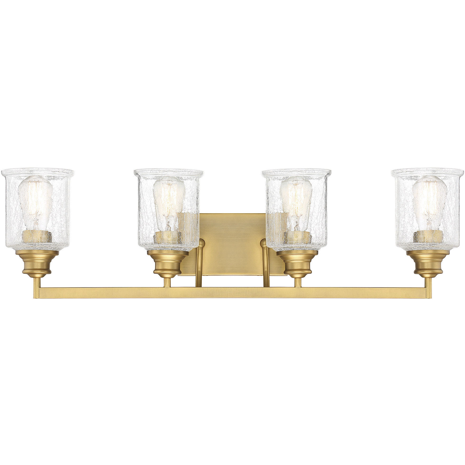 Hampton 4 Light 32 inch Warm Brass Bathroom Vanity Light Wall Light