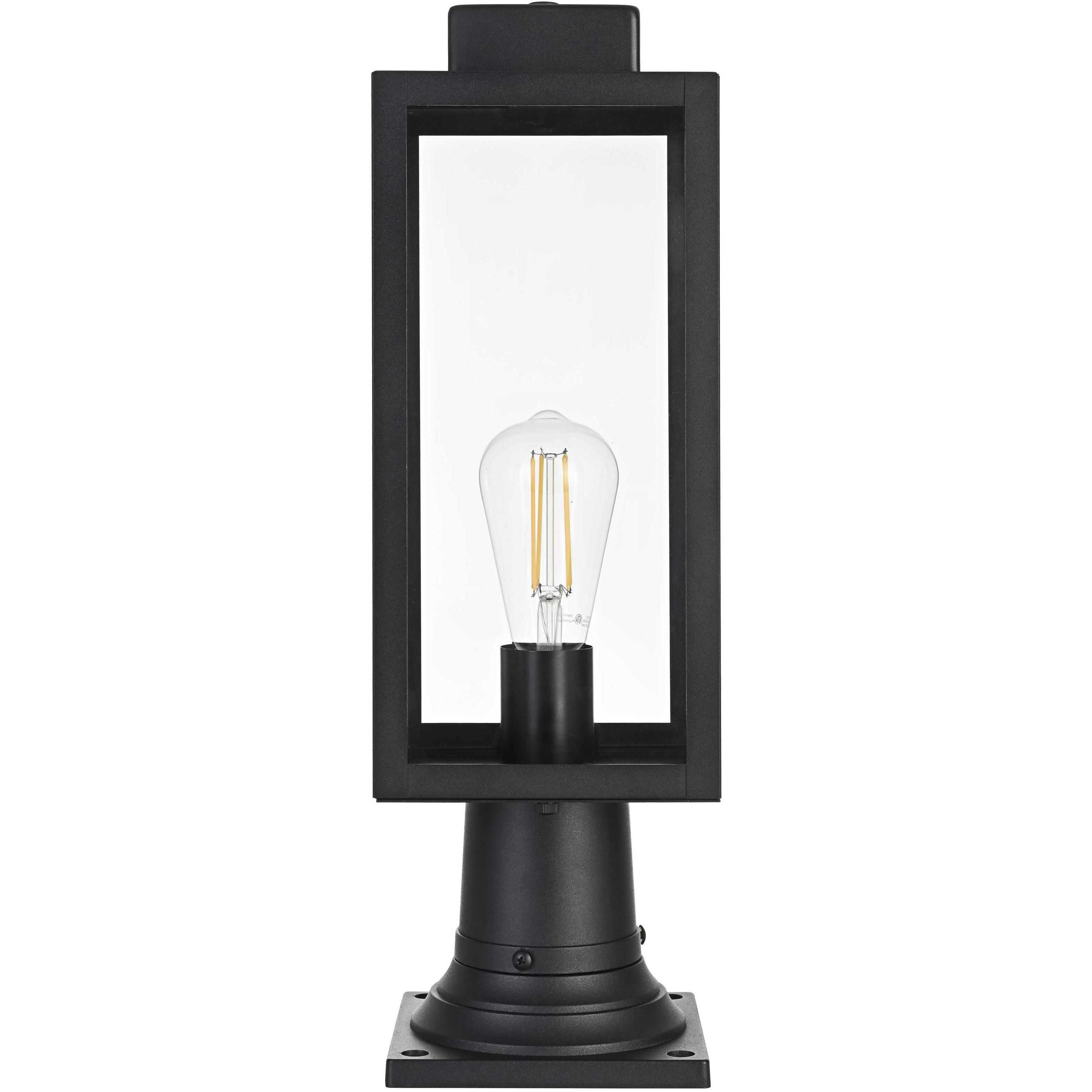 Hilton 1 Light 19 inch Black Outdoor Post Light