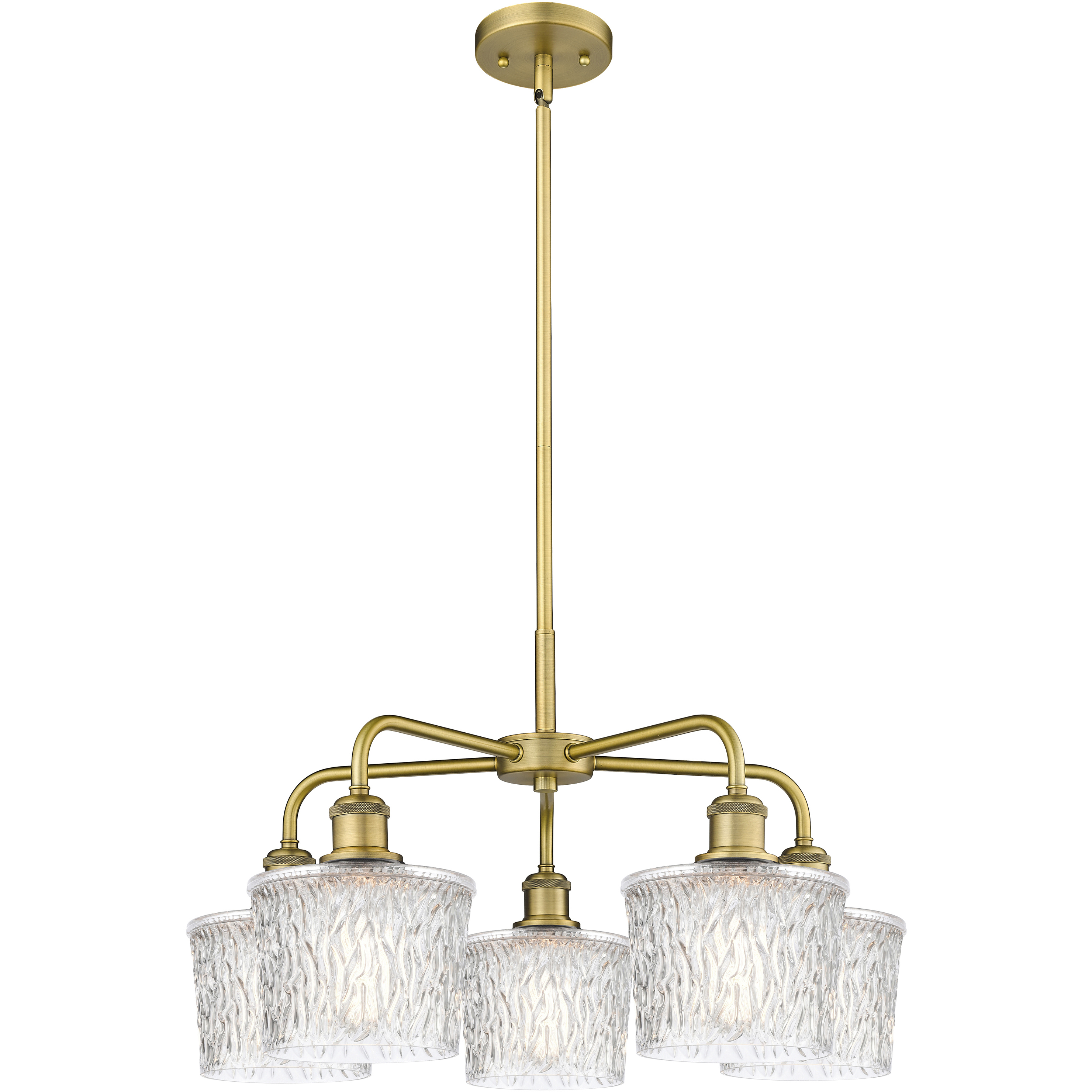 Niagra 5 Light 24.5 inch Brushed Brass Chandelier Ceiling Light