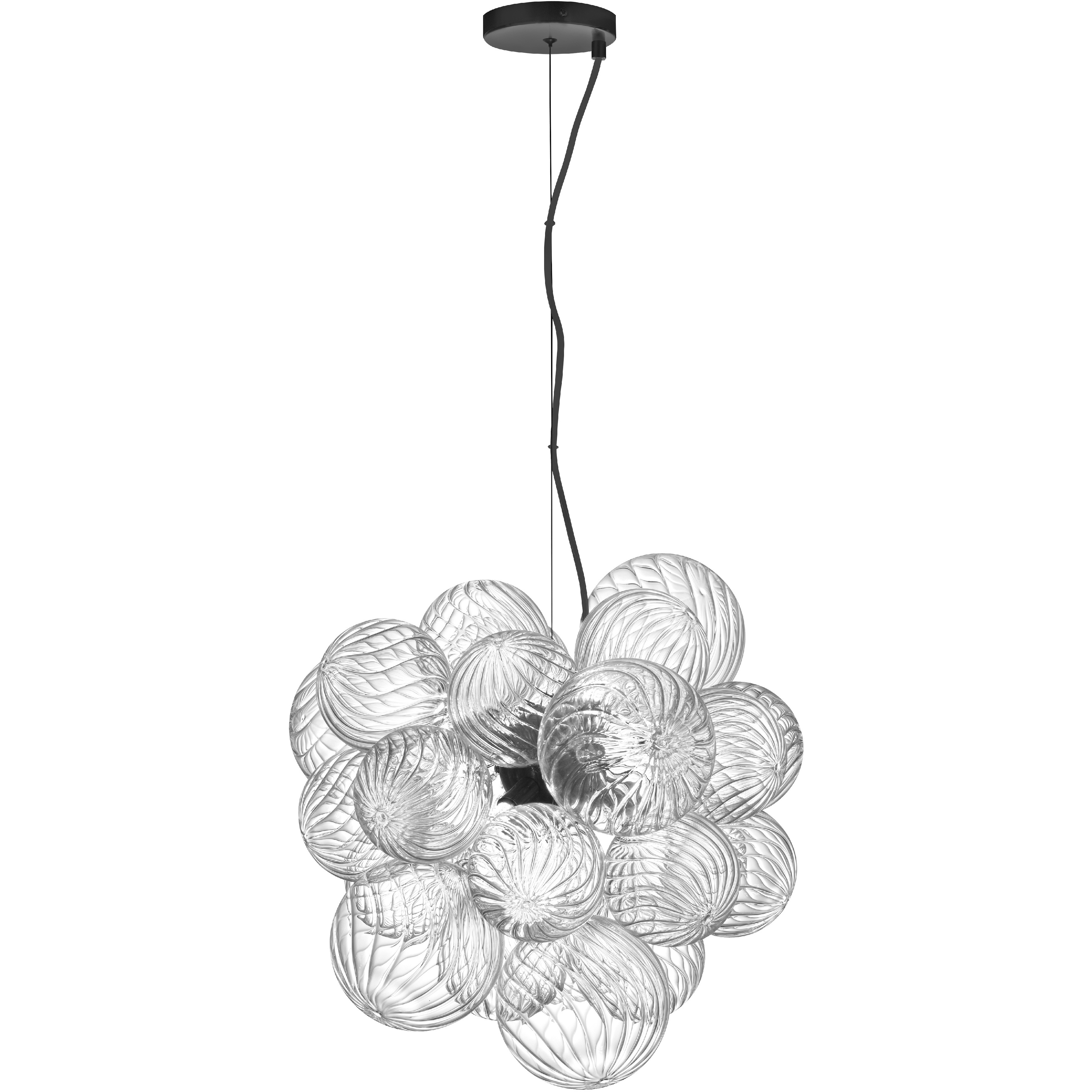 Charlize 6 Light 20 inch Matte Black Single Drop Pendant Ceiling Light