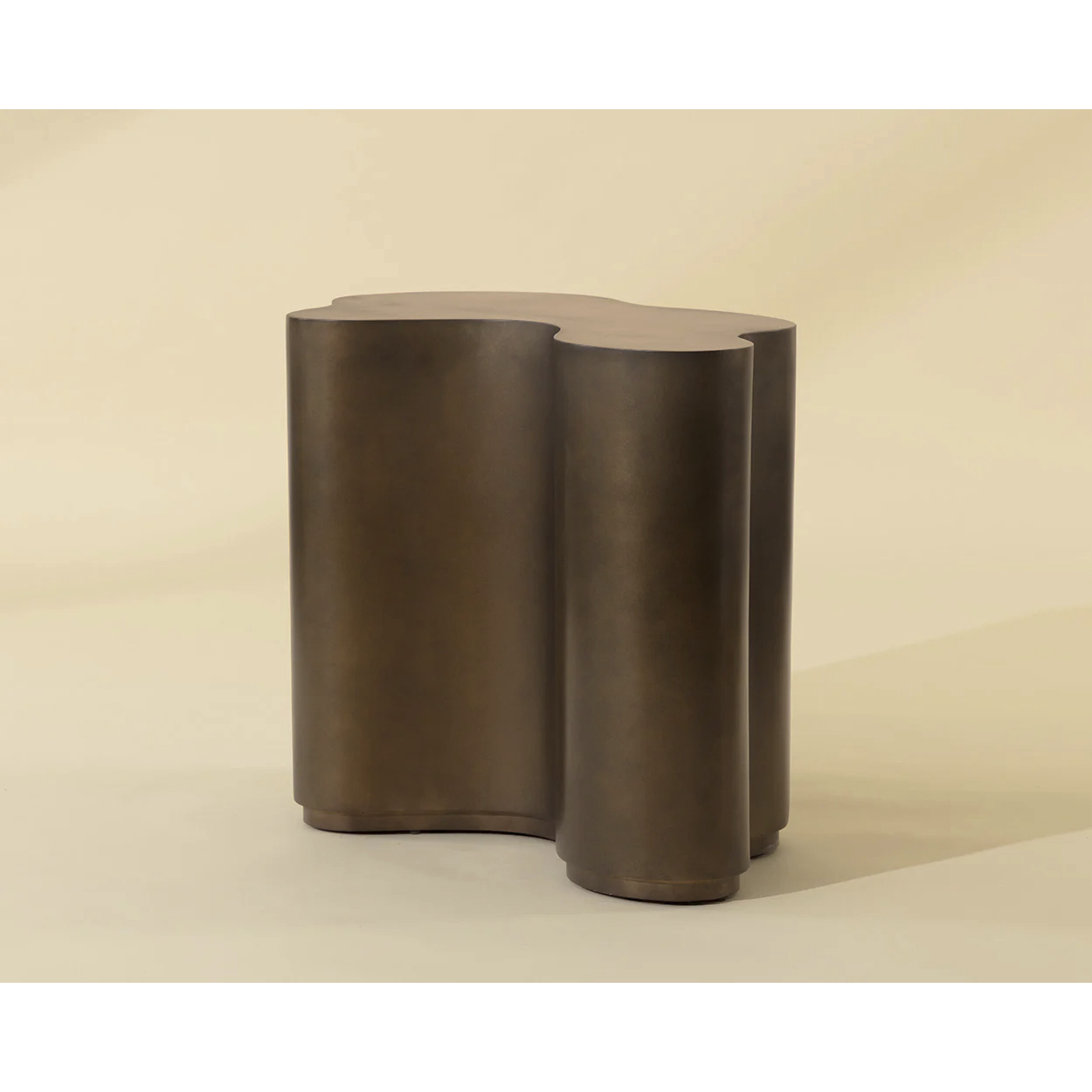 Boise 29.25 X 24 inch Antique Gold Side Table