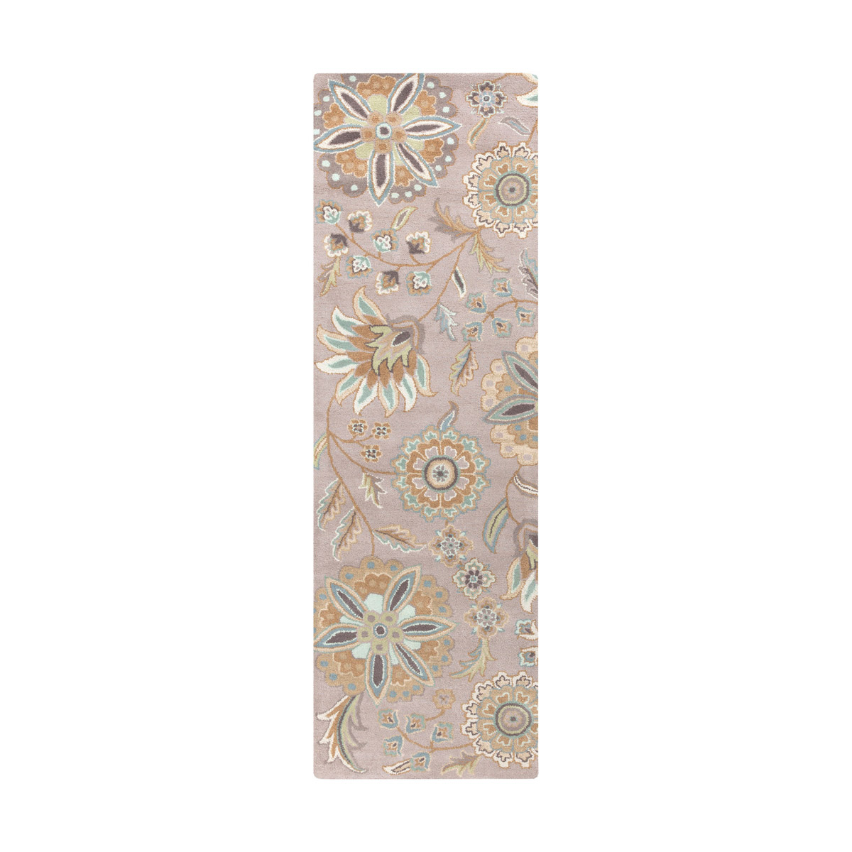 Athena 96 X 30 inch Sky Blue/Camel/Tan/Dark Green/Sage/Beige/Taupe Rugs, Wool