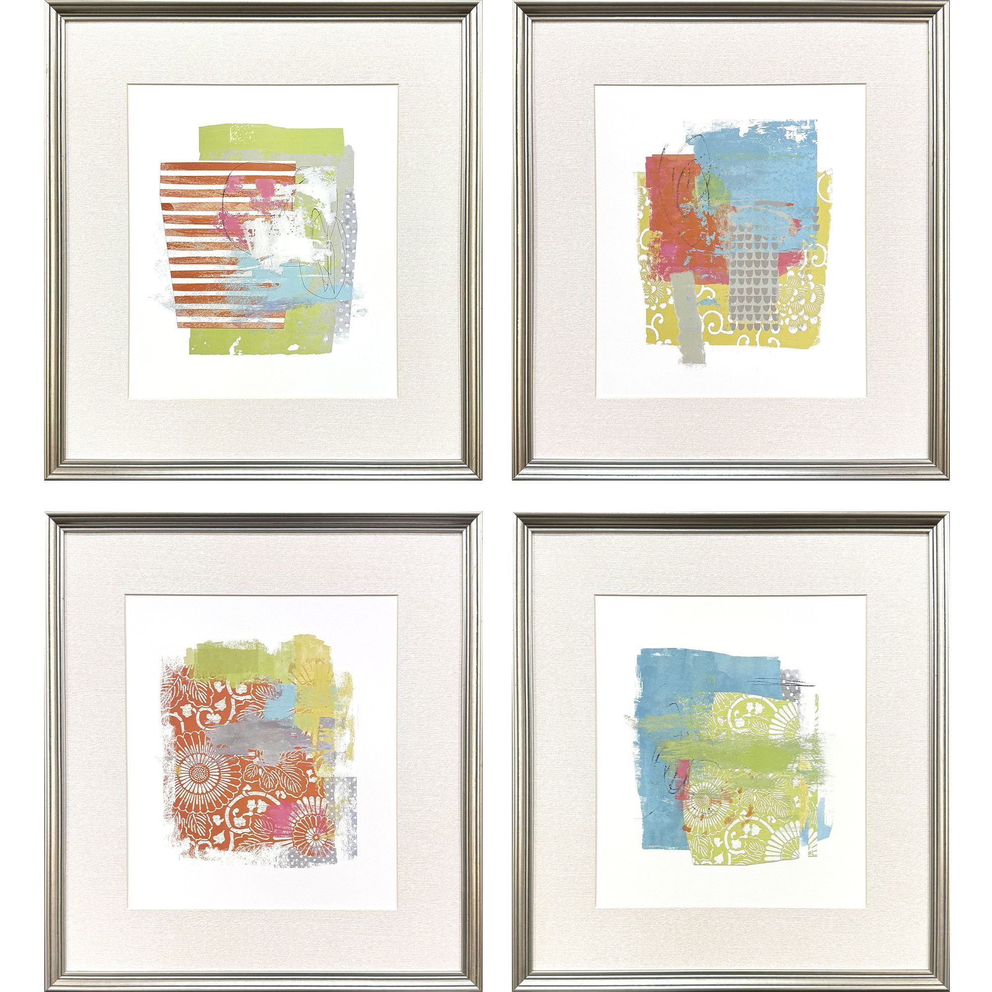 Perfect Day Green and Blue and Multi and Orange Framed Art