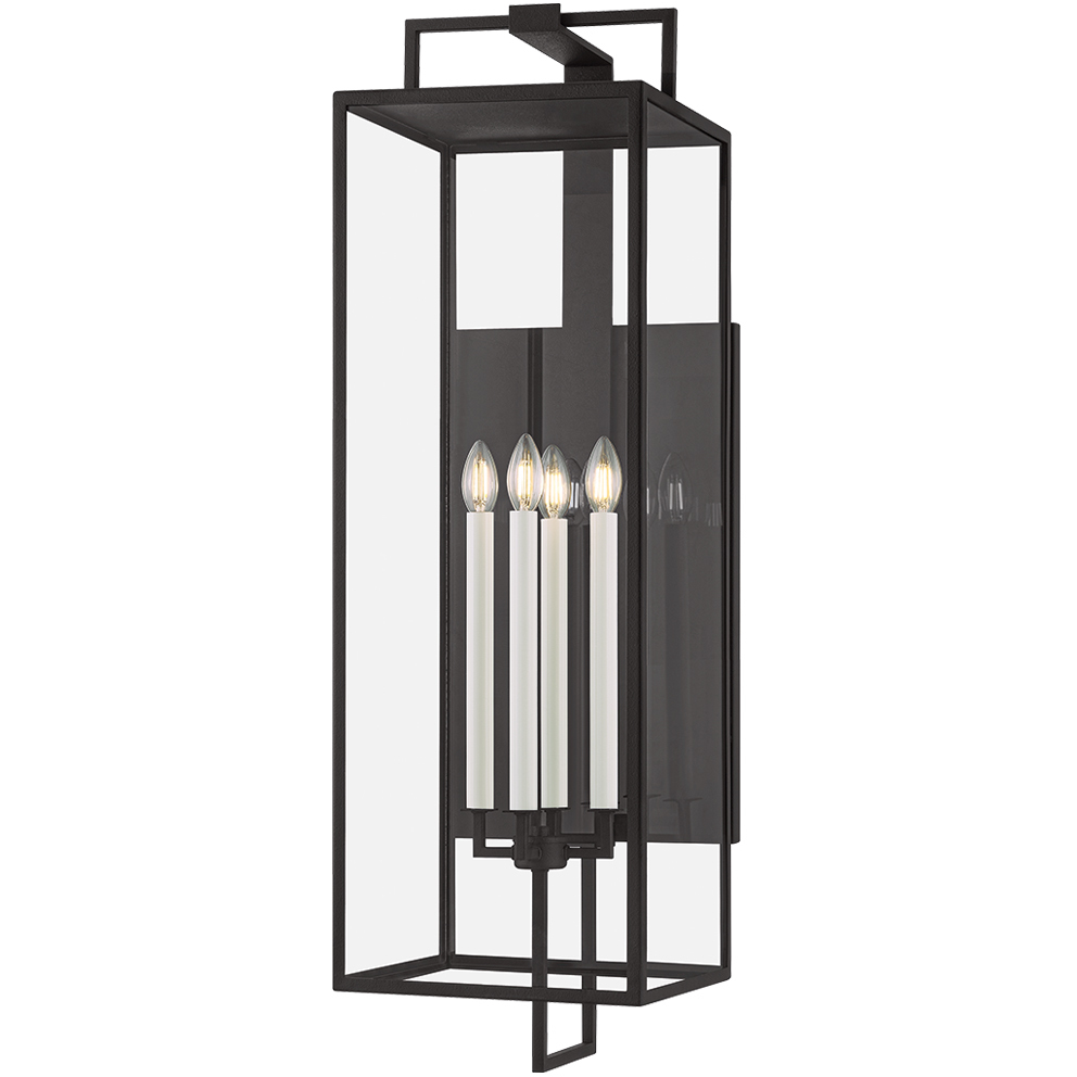 Beckham 4 Light 40 inch Forged Iron Exterior Wall Sconce