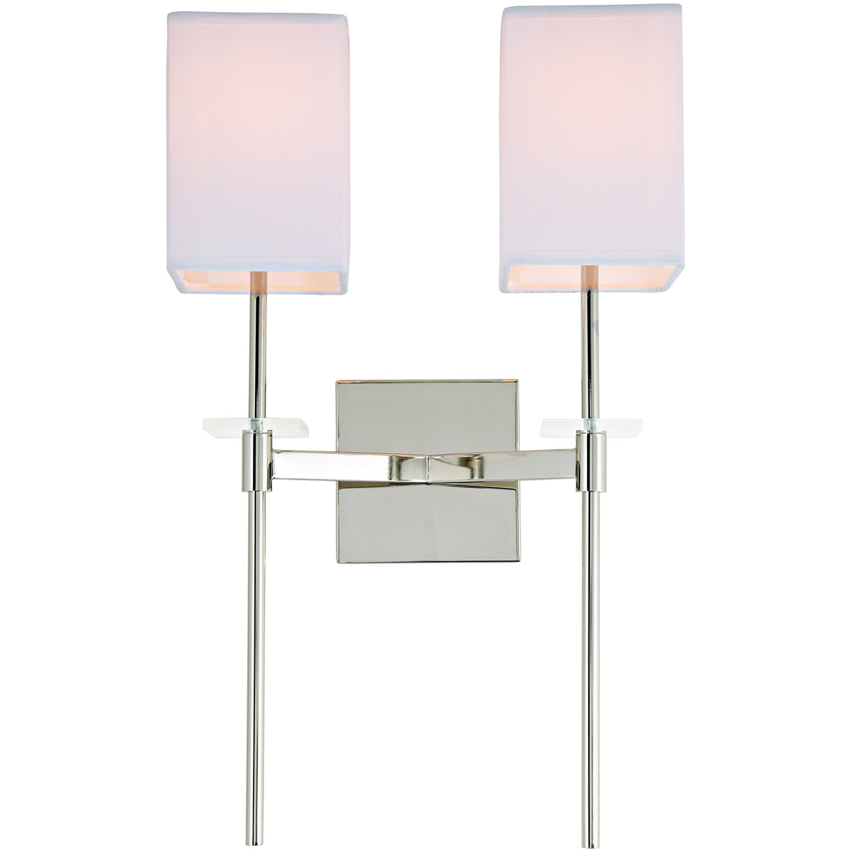 Marcus 2 Light 13 inch Polished Nickel Wall Sconce Wall Light