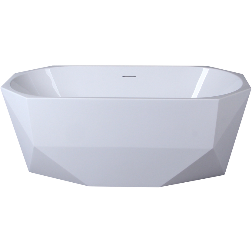 Ethen Glossy White Bathtub in 59 in.