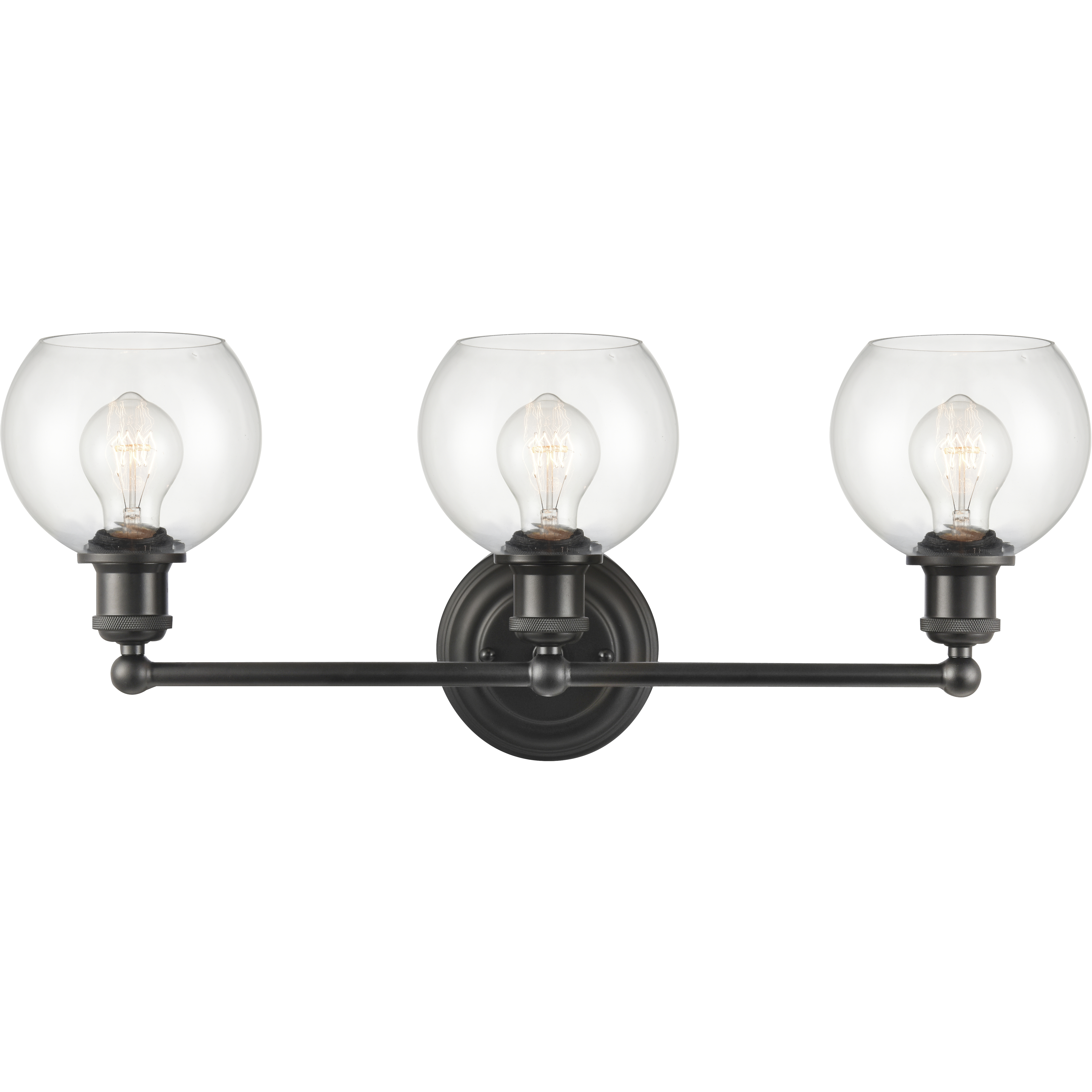 Concord LED 24 inch Matte Black Bath Vanity Light Wall Light in Clear Glass