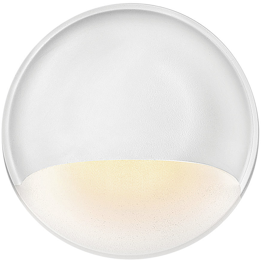 Nuvi 12v 1.40 watt Matte White Landscape Deck Sconce, Round