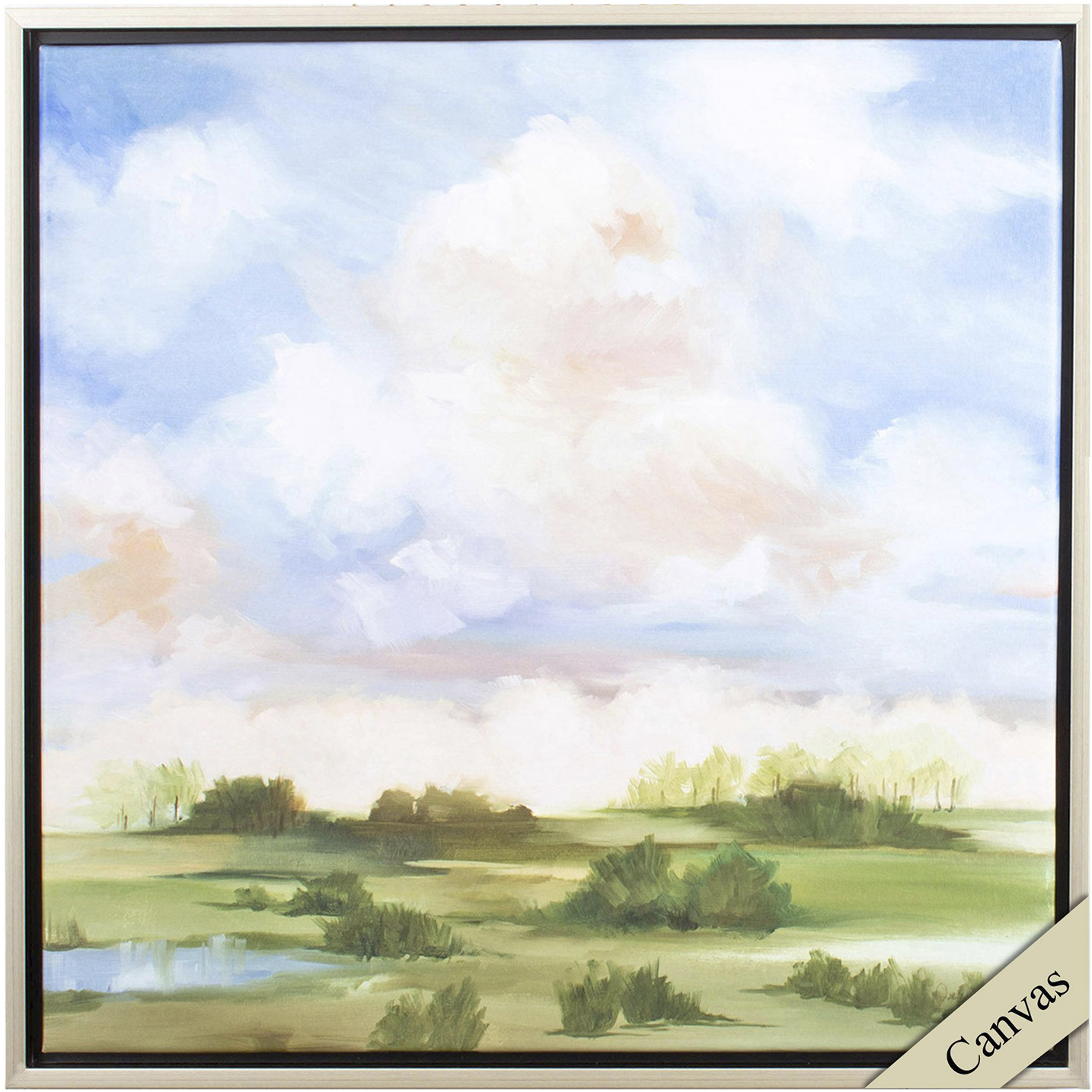 Cloudscape Blue and Green and Brown and Neutral Canvas, Propac